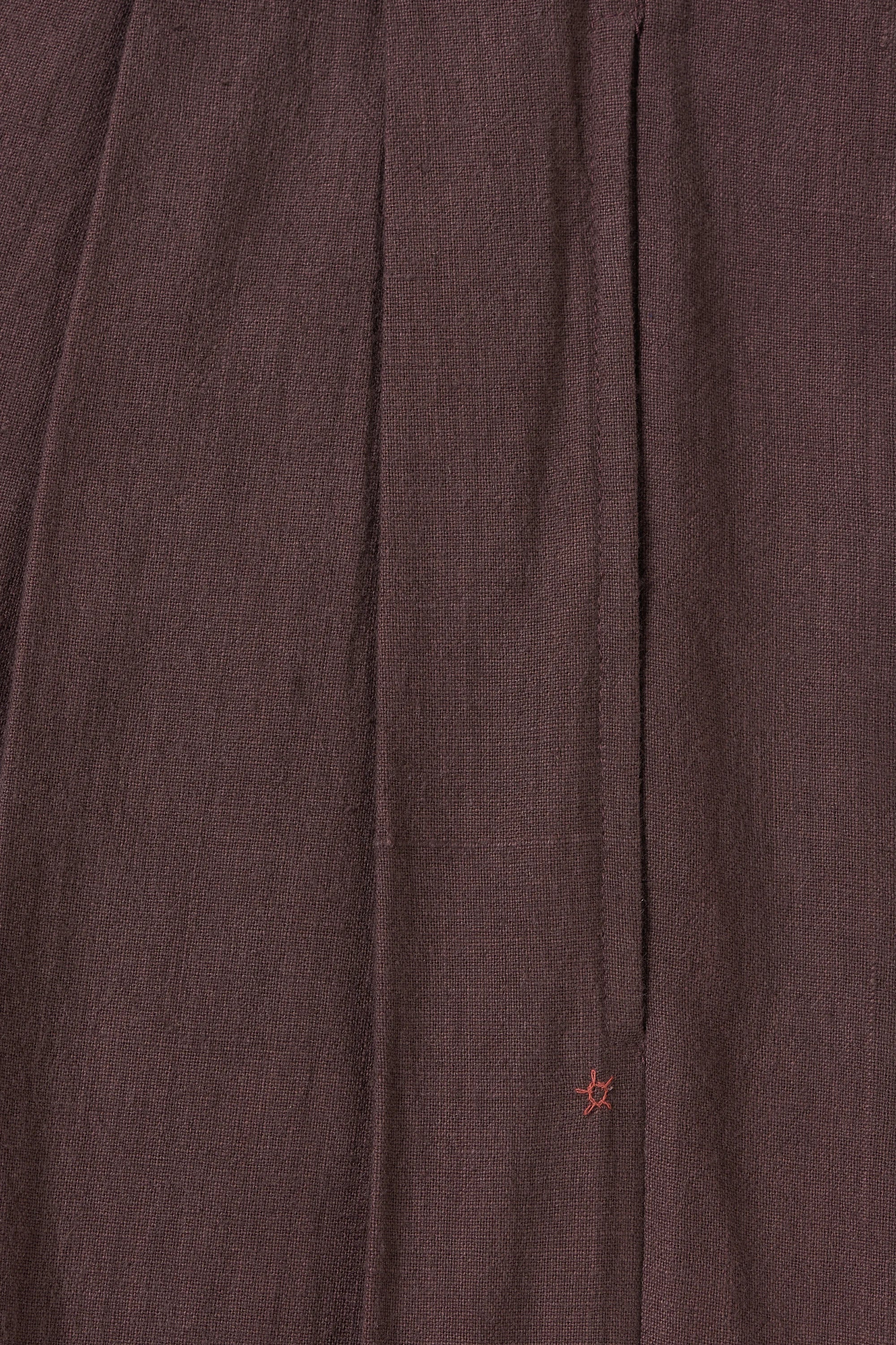 Cotton Pleated Trousers Burnt Umber