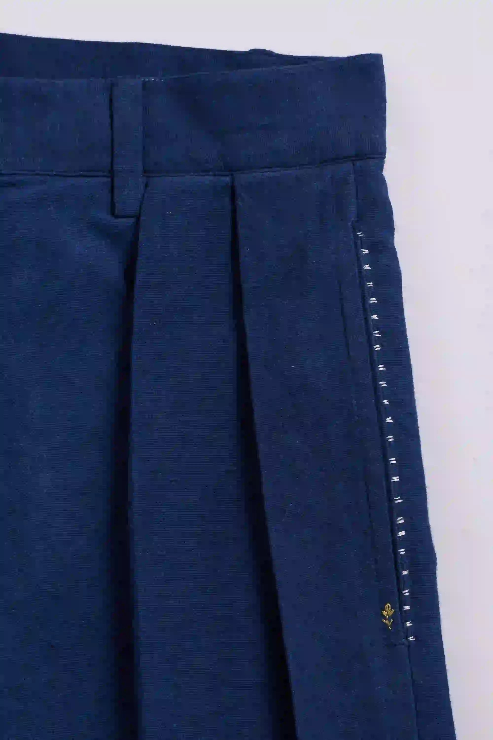 Fabric close-up with hand detailing