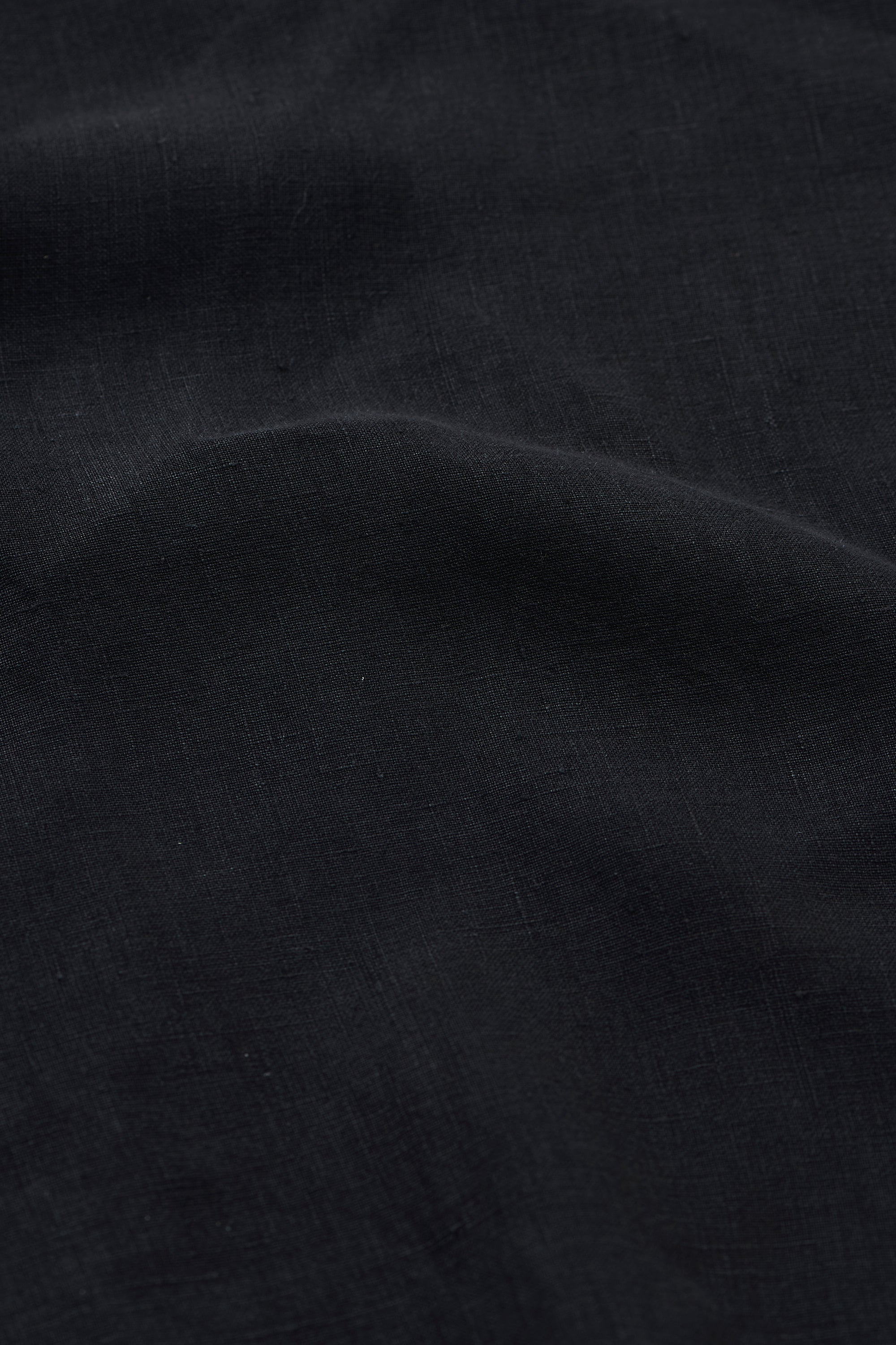 BLACK SOLID LINEN COTTON SHIRT