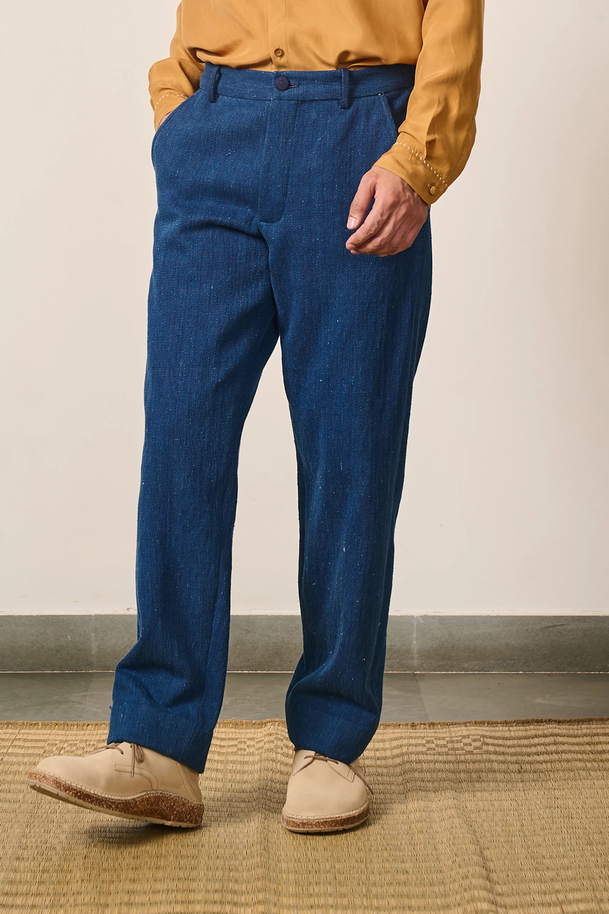 INDIGO HANDSPUN DENIM COTTON PANT