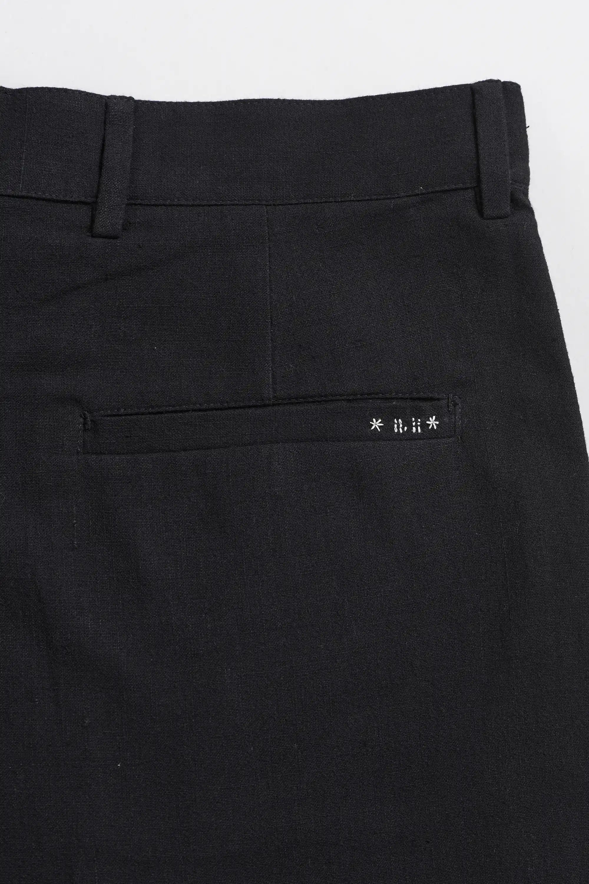 Back side closeup with pocket and hand details