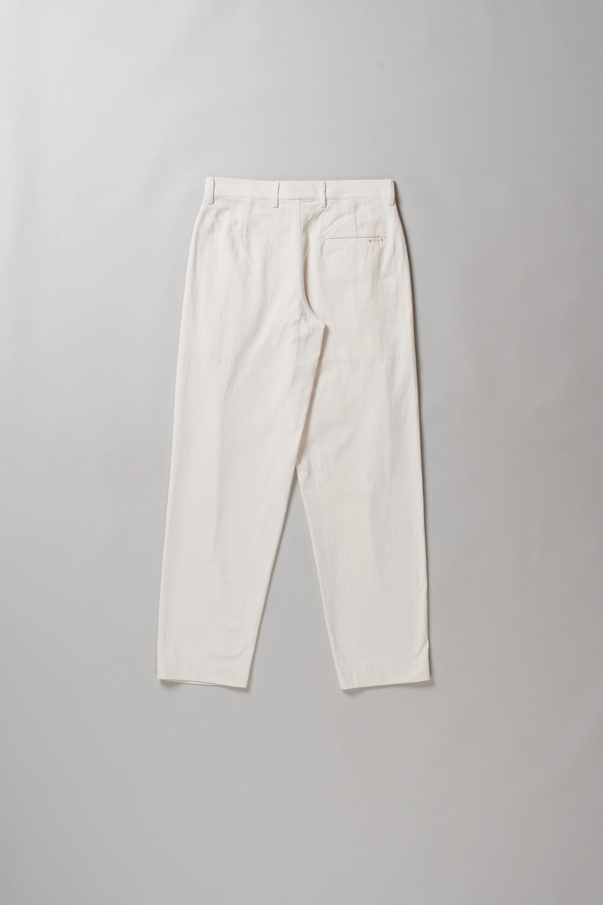 Back image of white cotton pant