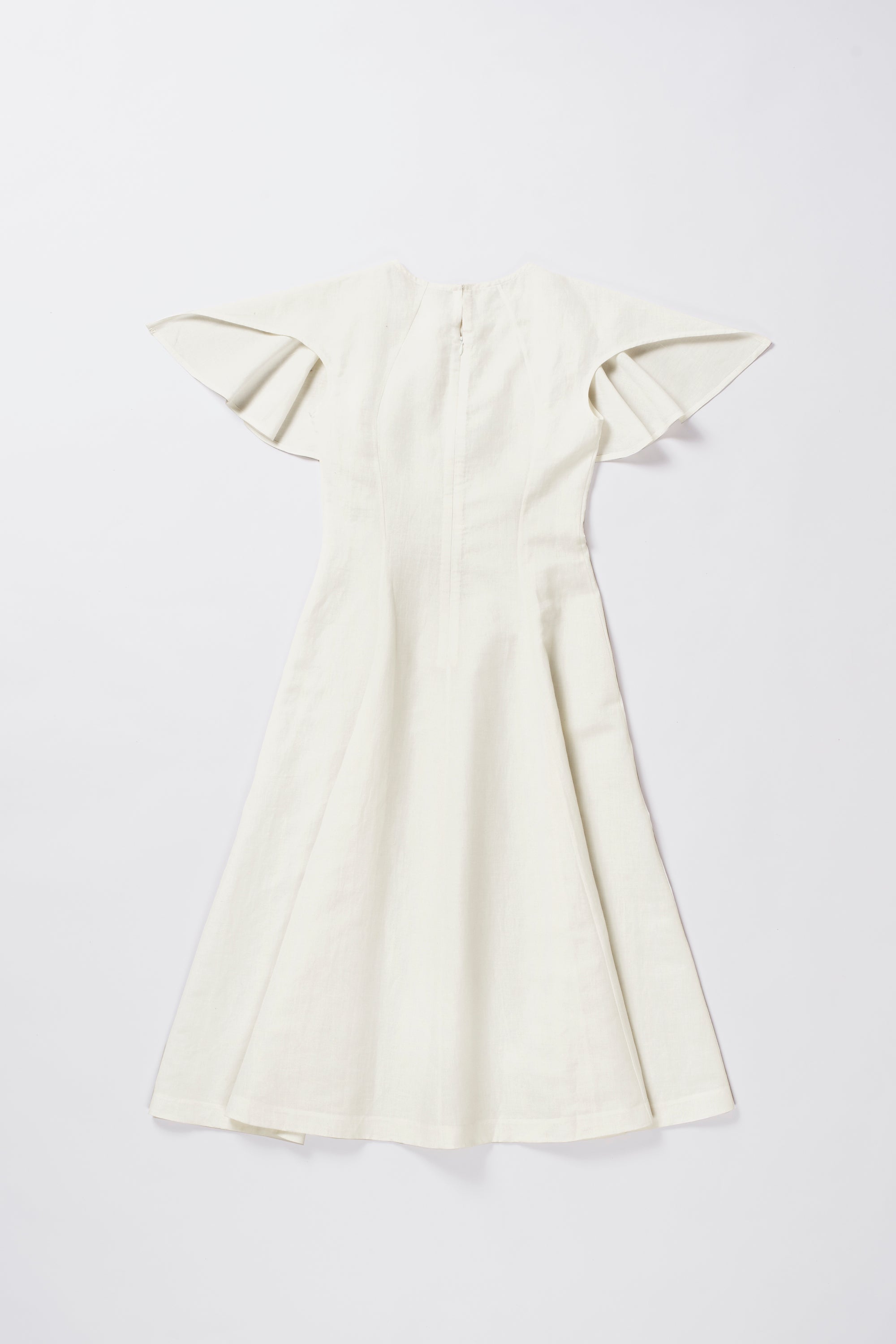 FLARED SLEEVE MIDI DRESS