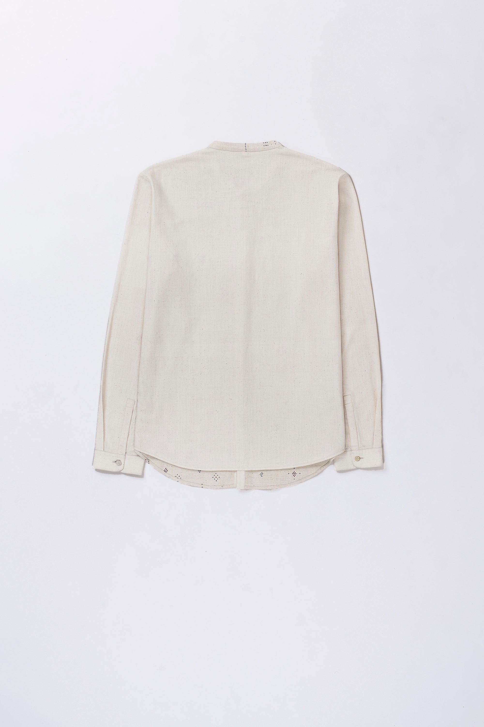 Ecru Men'S Shirt in Fine Cotton