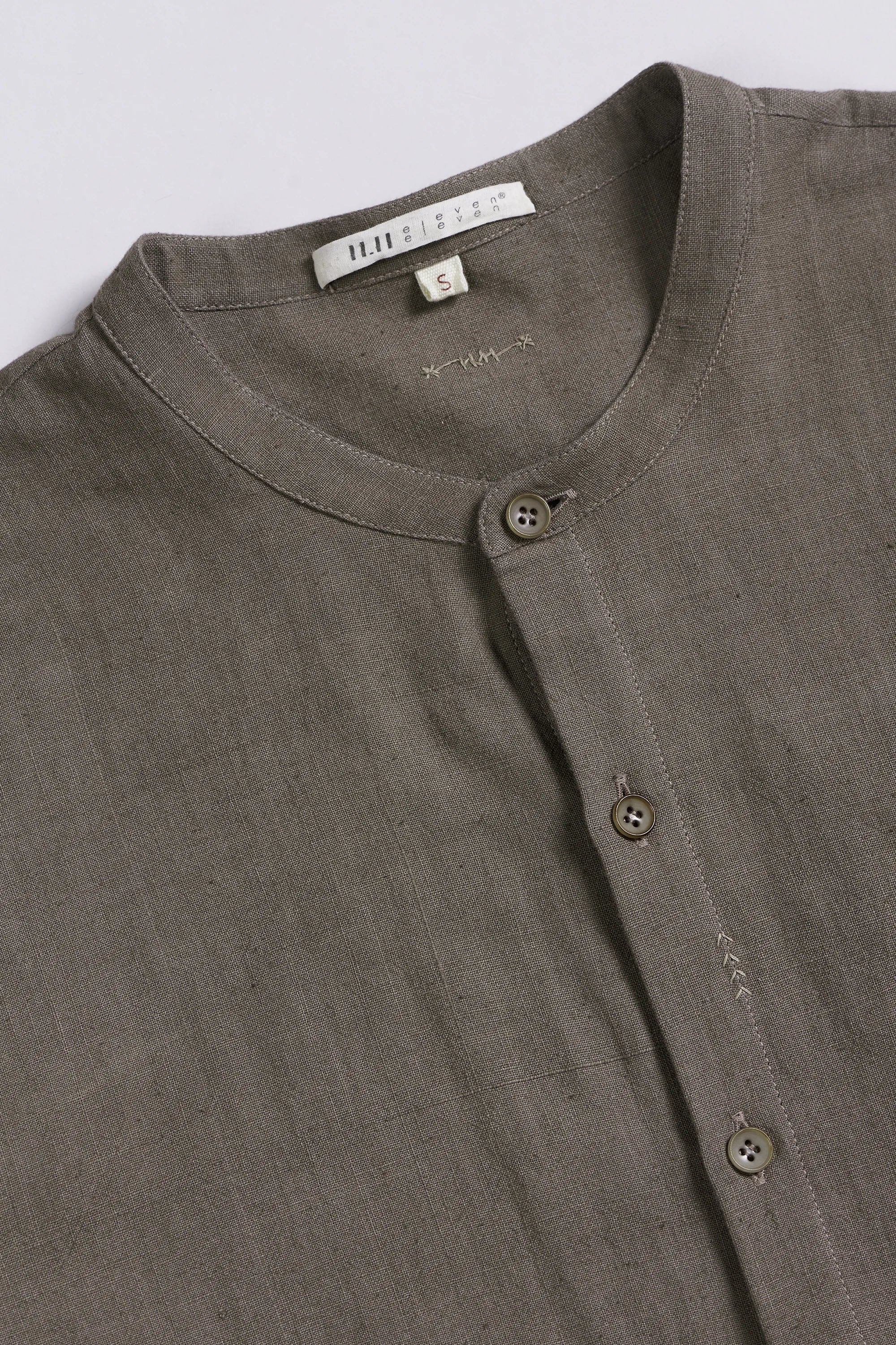 Collar Bandhani Shirt Ash Grey