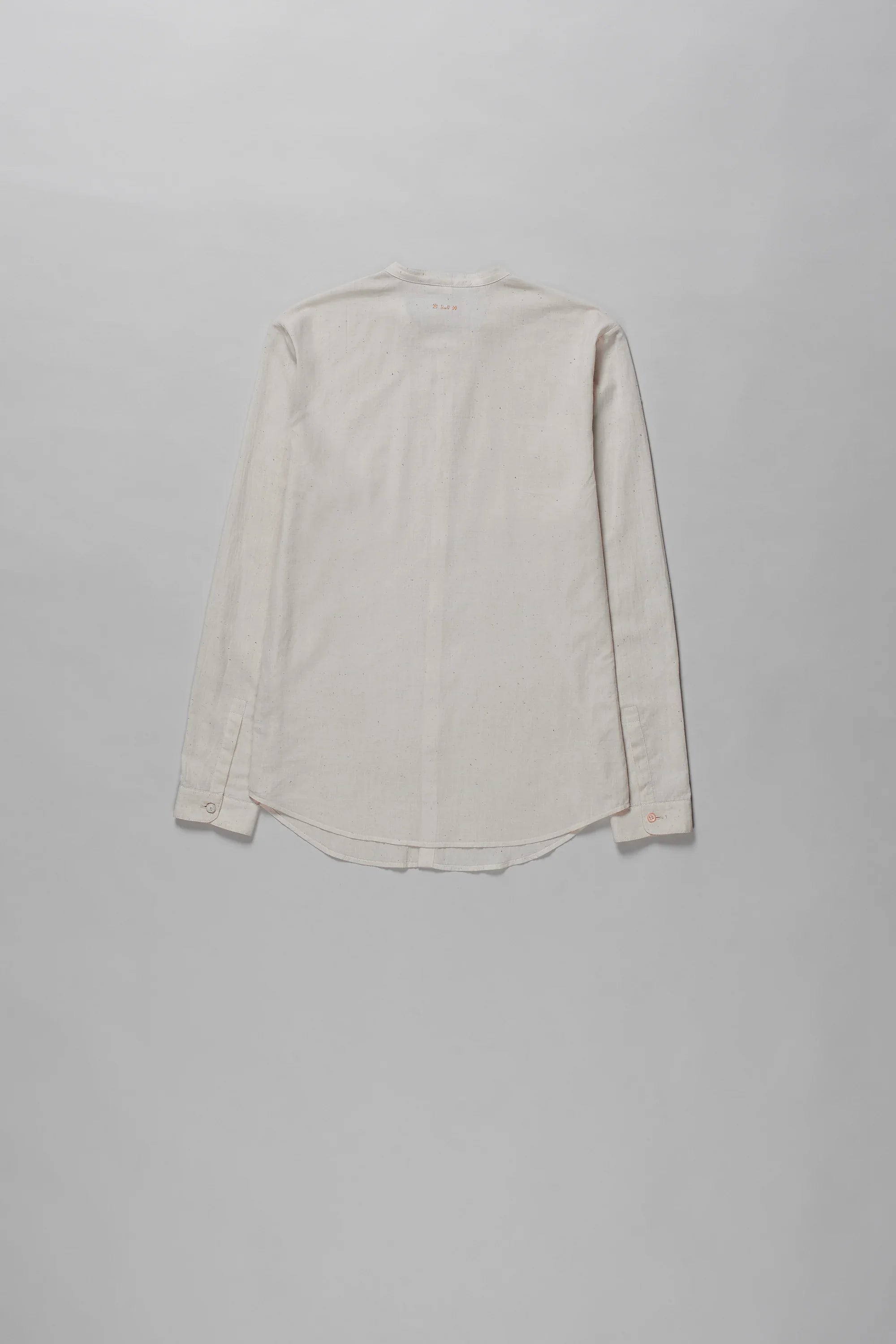 Ecru Band Collar Shirt