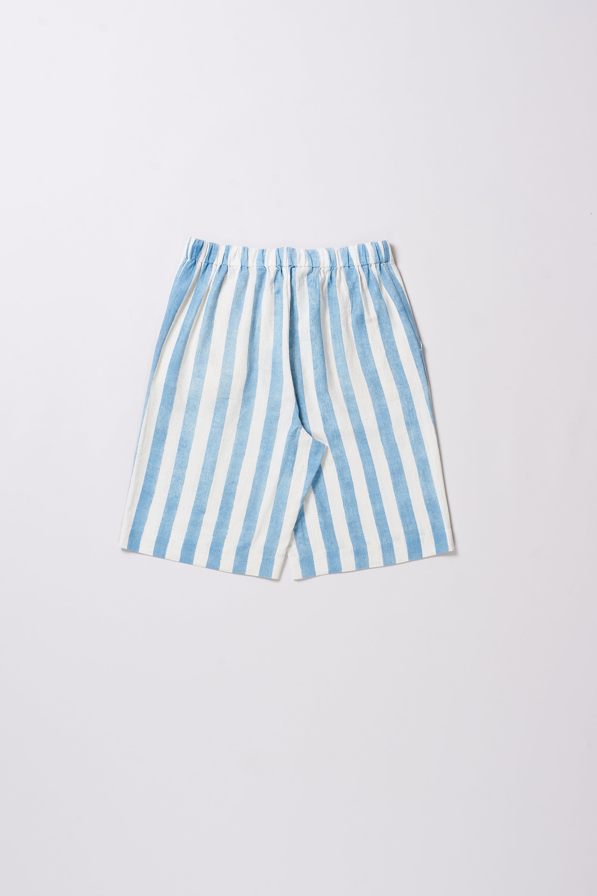 INDIGO STRIPED SHORTS