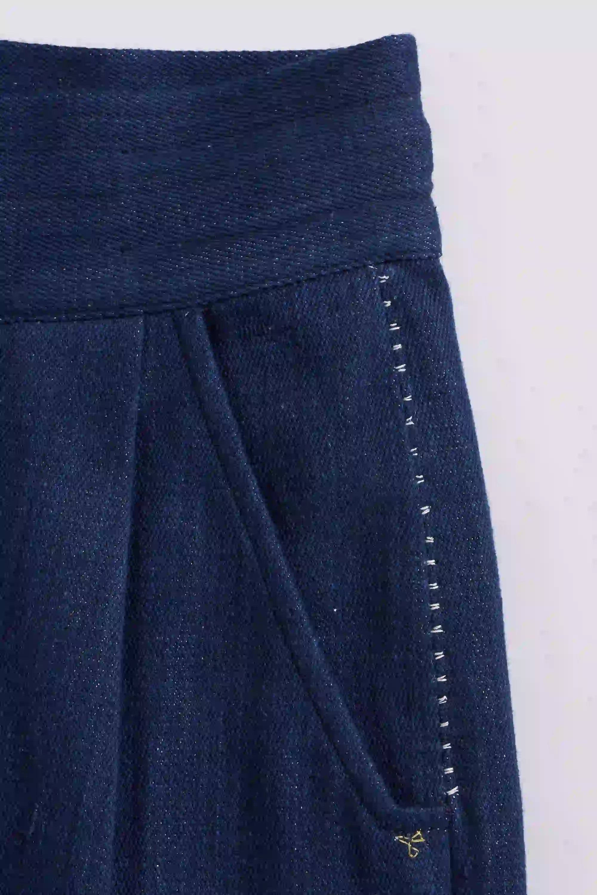 Fabric close-up with handetailing