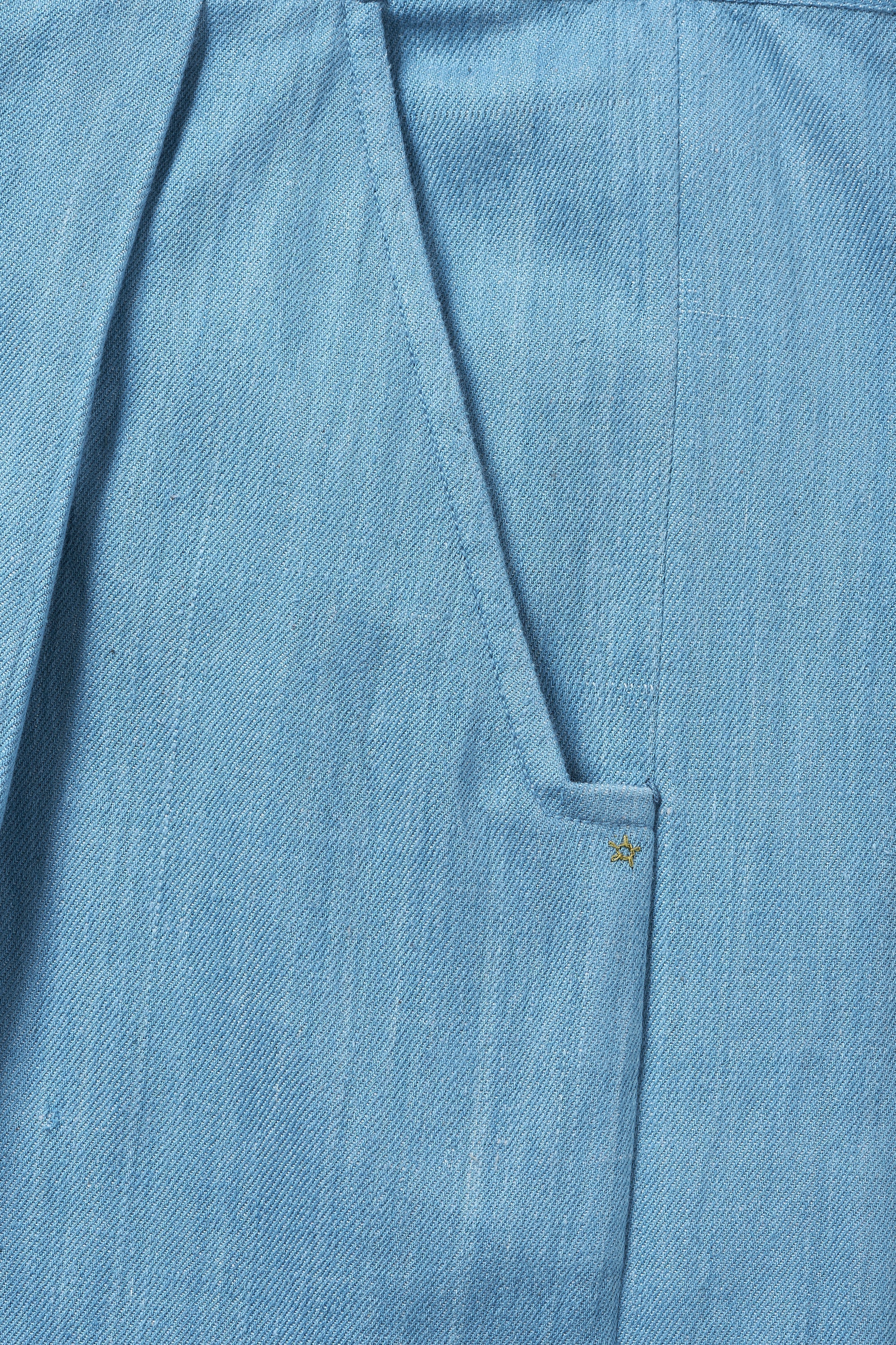 SKY INDIGO DENIM COMFORT TROUSERS