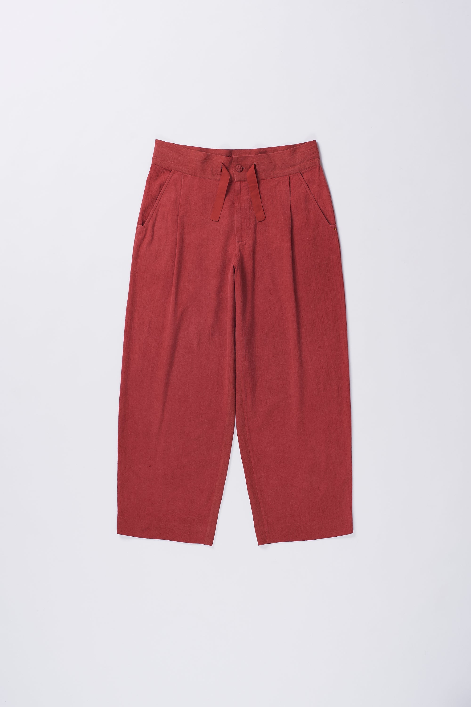 Relaxed Trousers in Crimson Pink