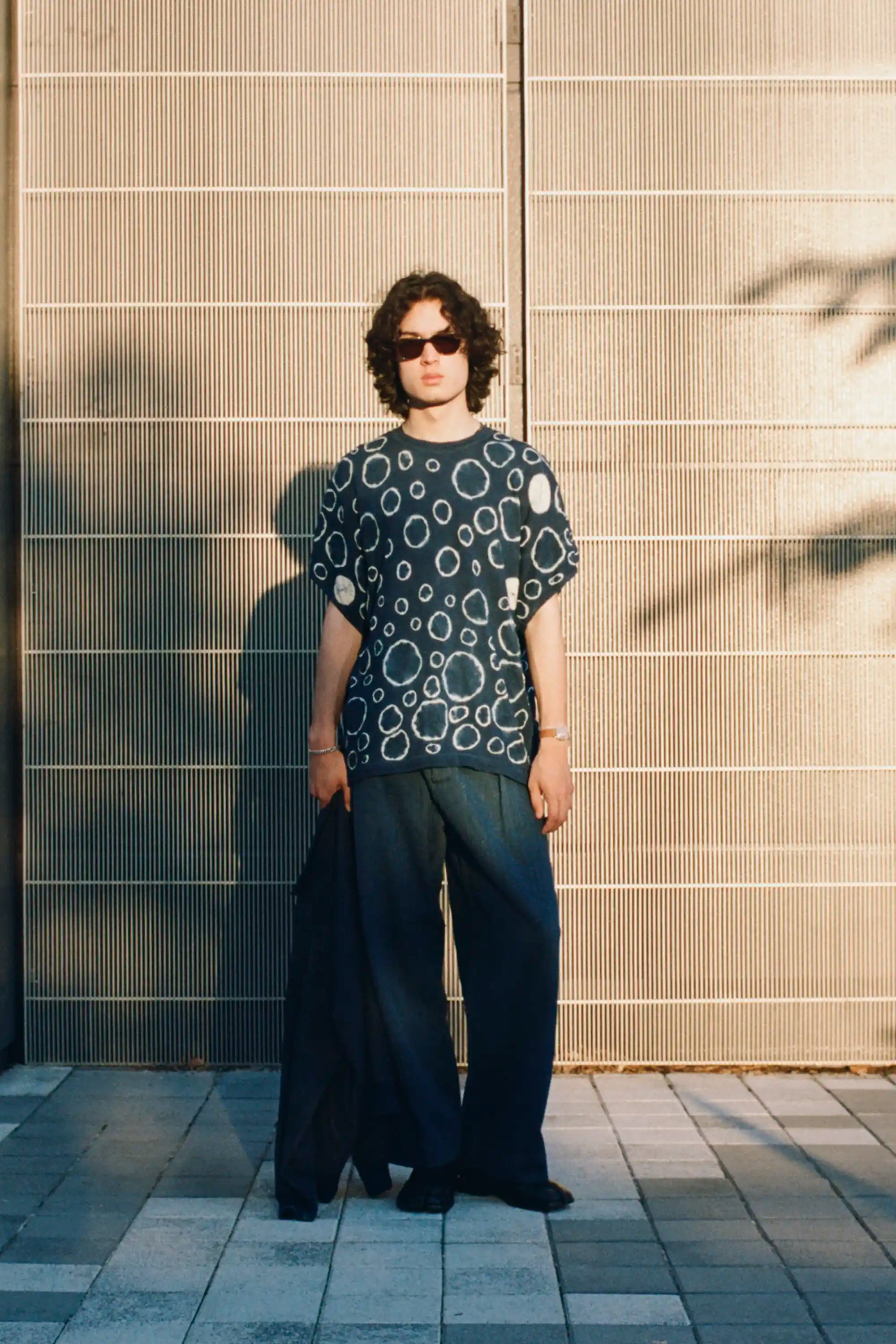 Shibori Relaxed Fit T-Shirt in Medium Indigo