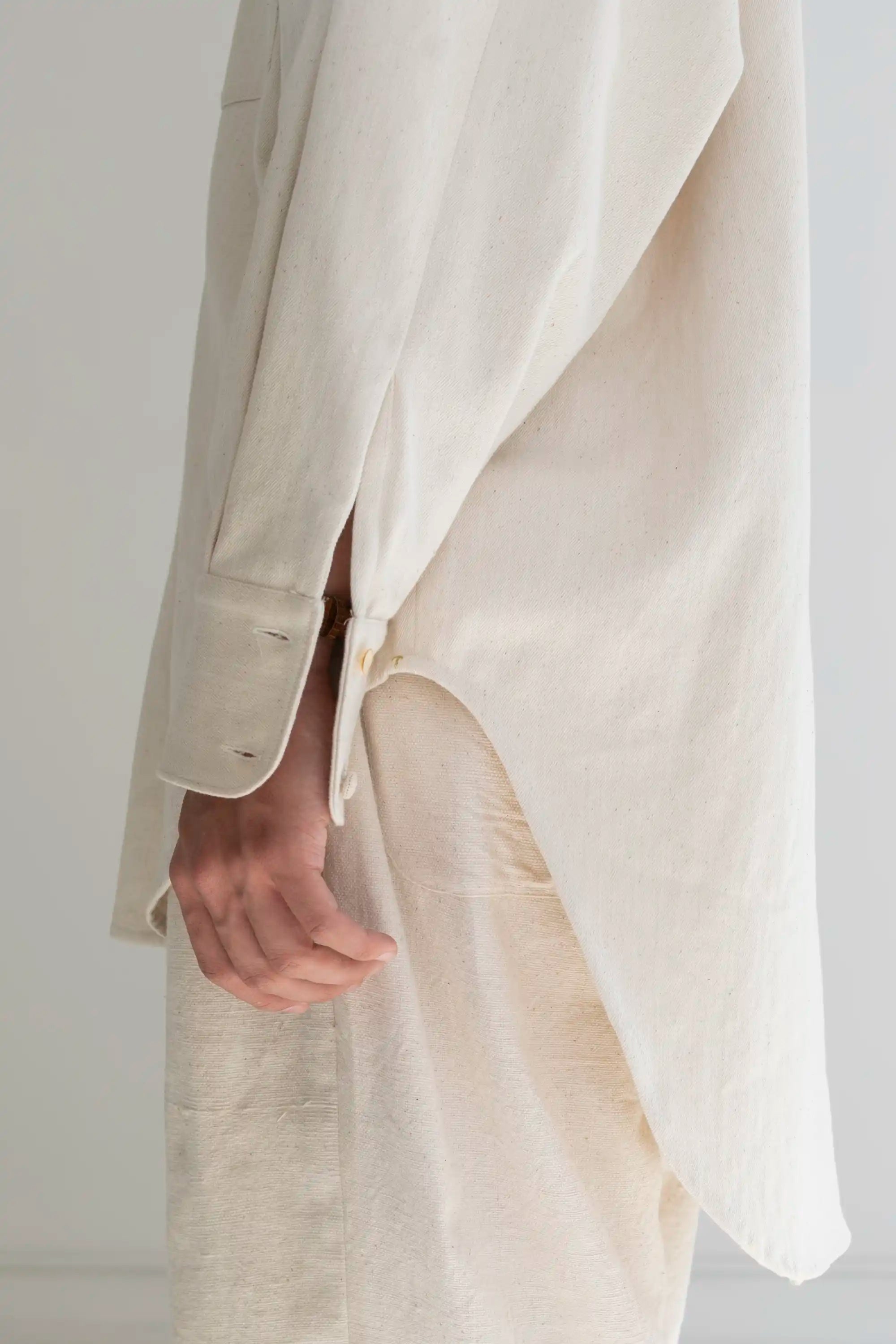 Off-White Organic Cotton Wide Leg Trouser