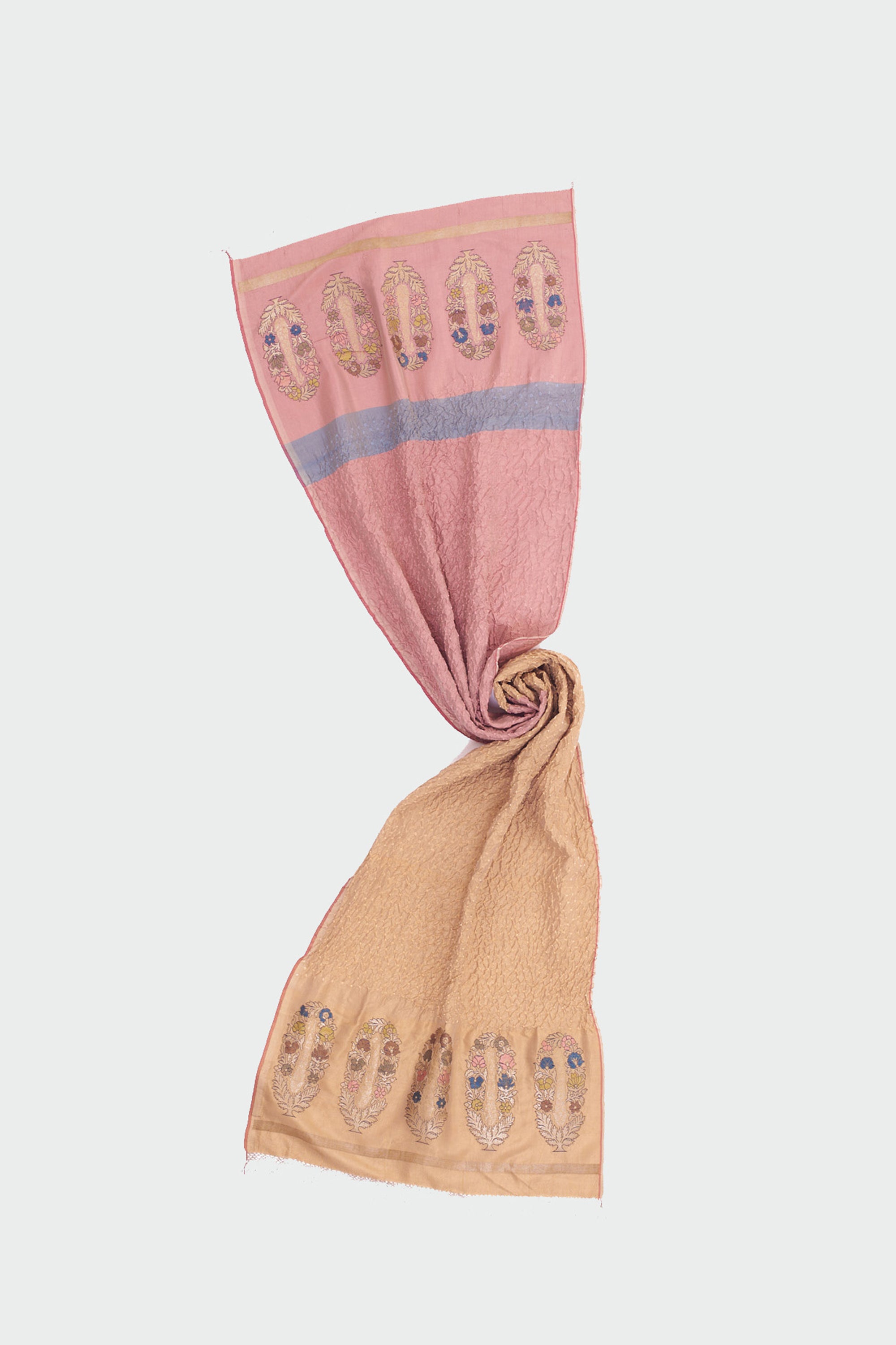 MULTI COLOUR SILK BROCADE SCARF