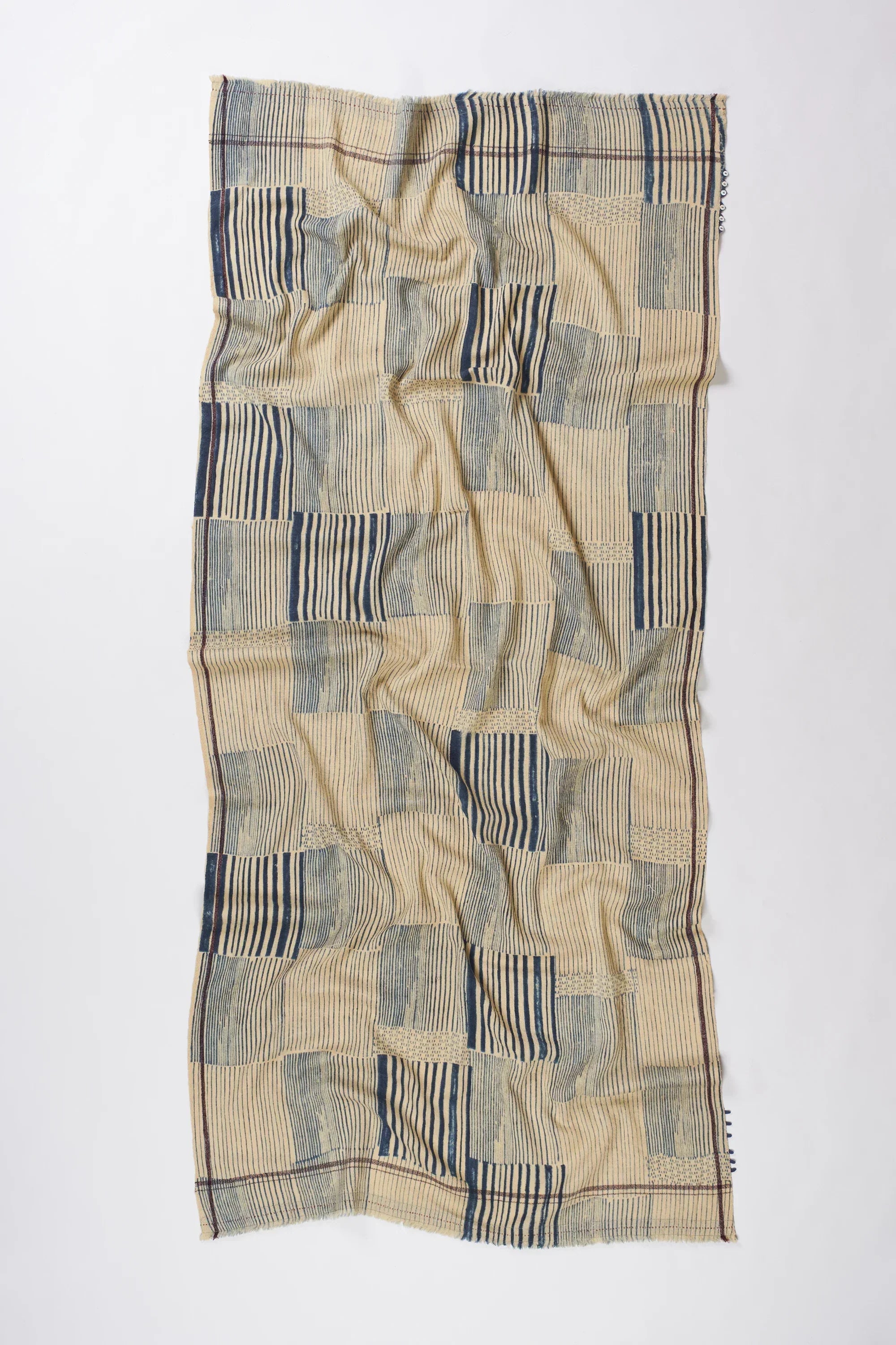 Block printed Shawl in wool