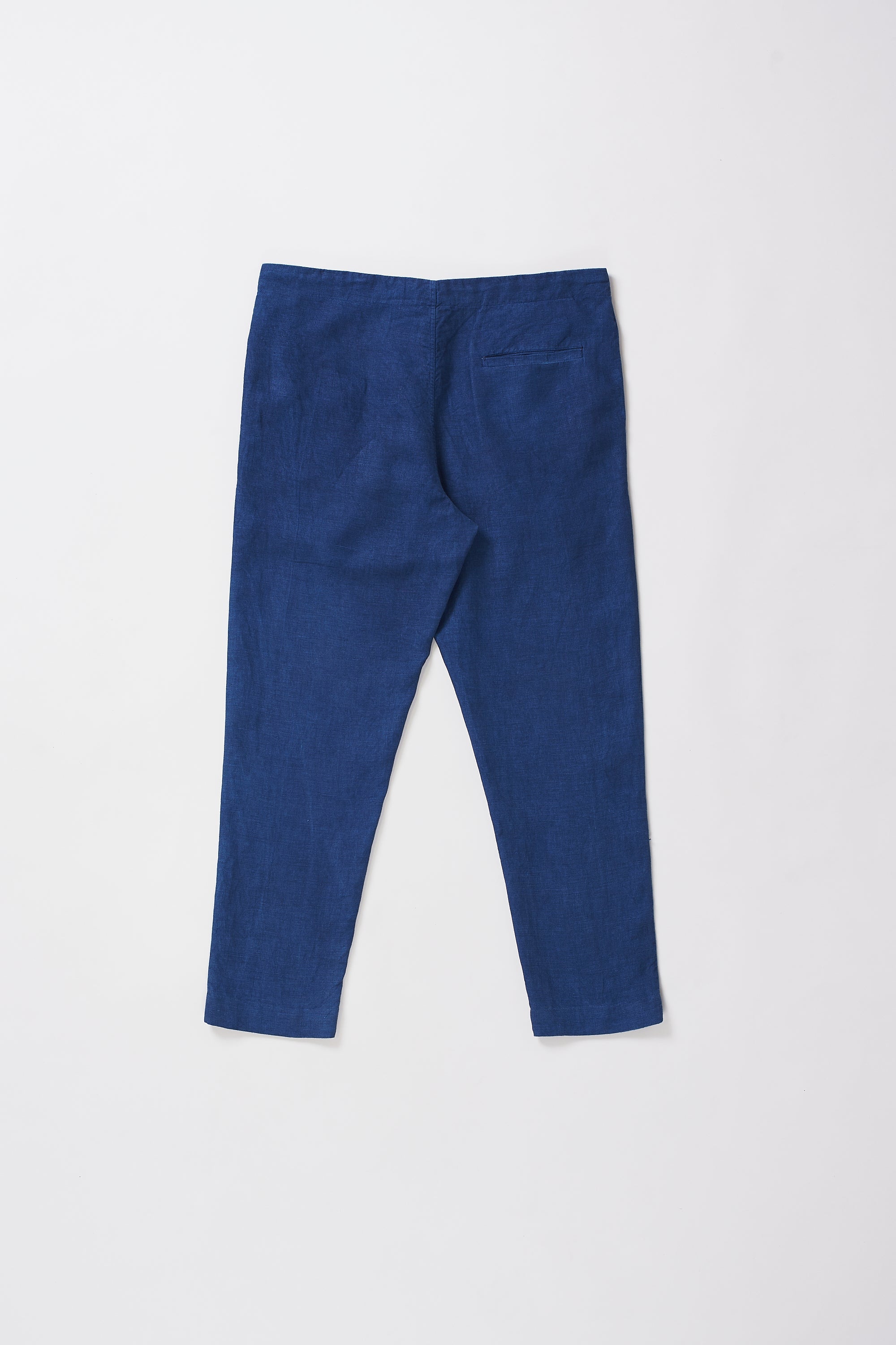 MEDIUM INDIGO LINEN STRING PANTS