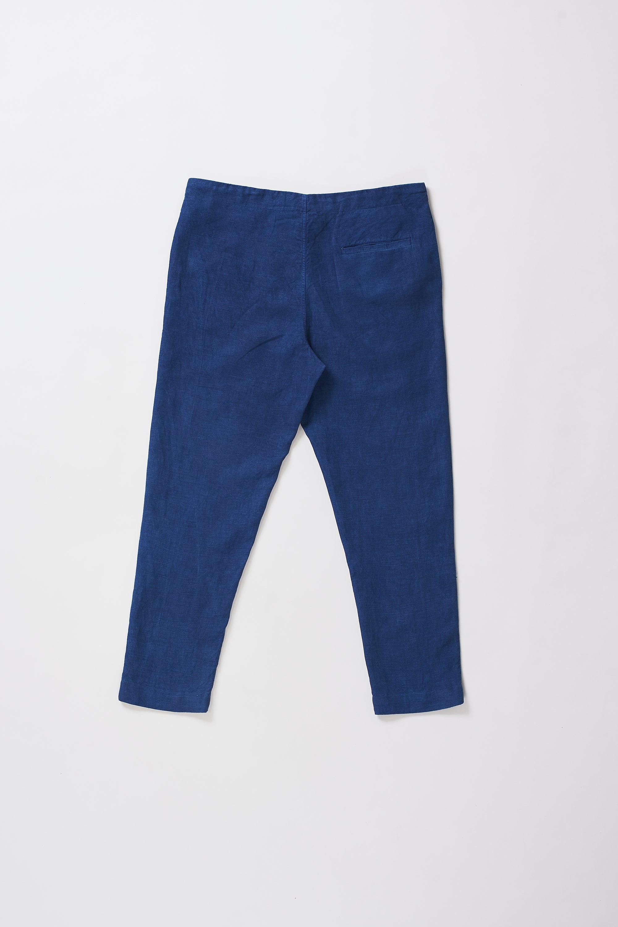 MEDIUM INDIGO LINEN STRING PANTS