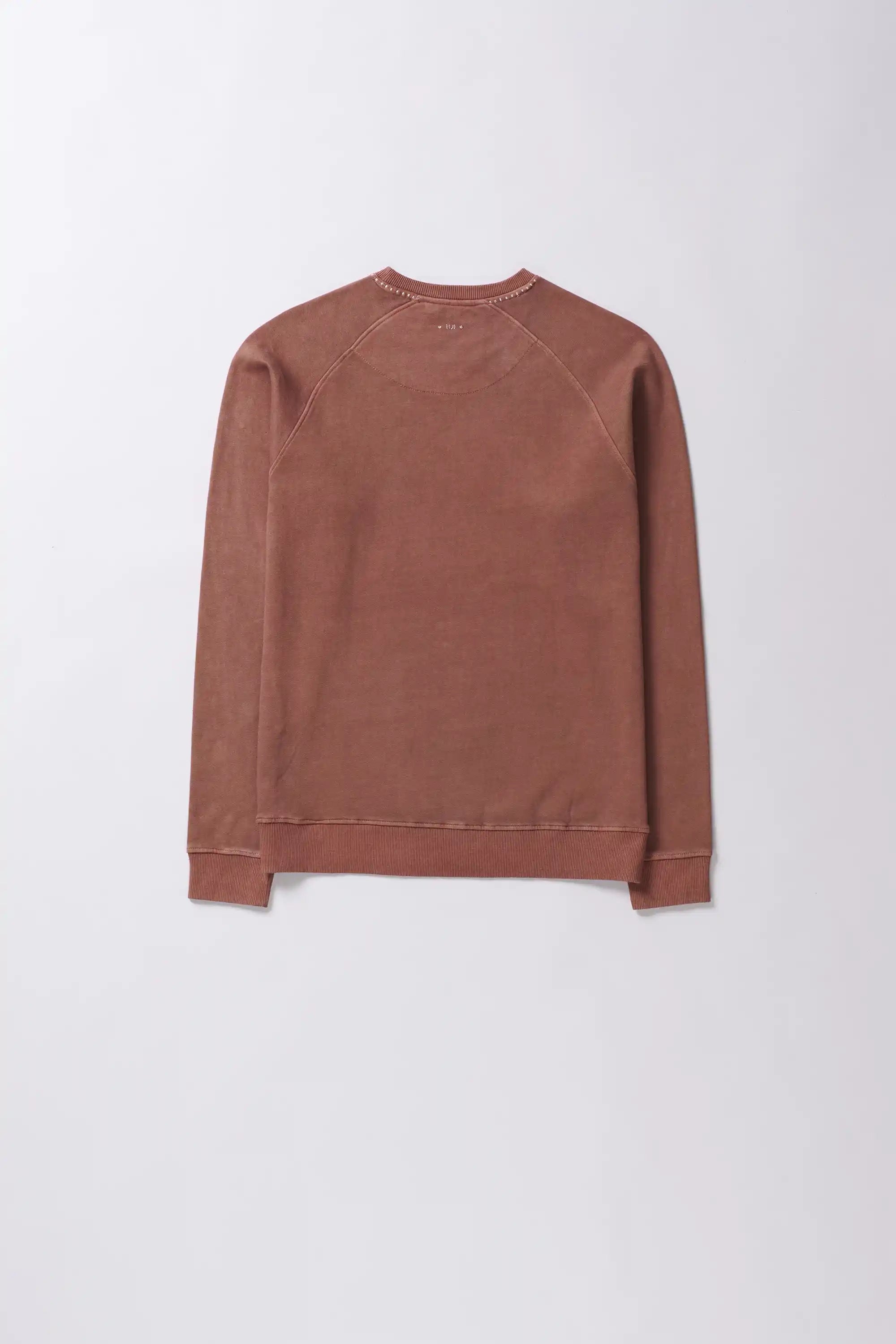 Orange rust sweatshirt with full-sleeves