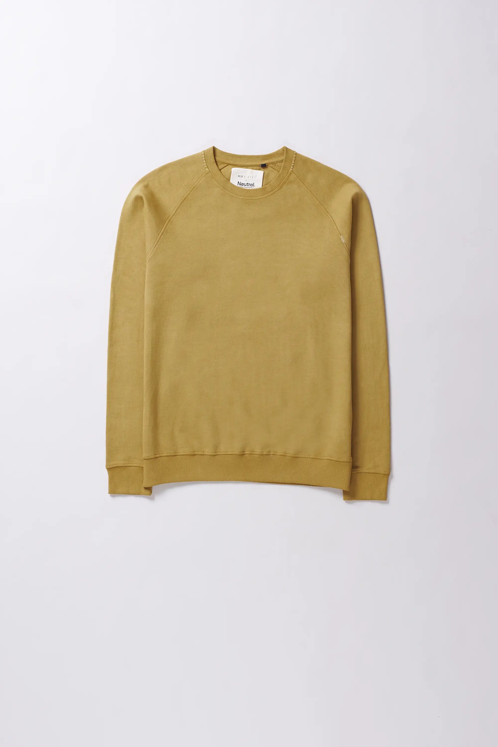 Ochre yellow cotton sweatshirt