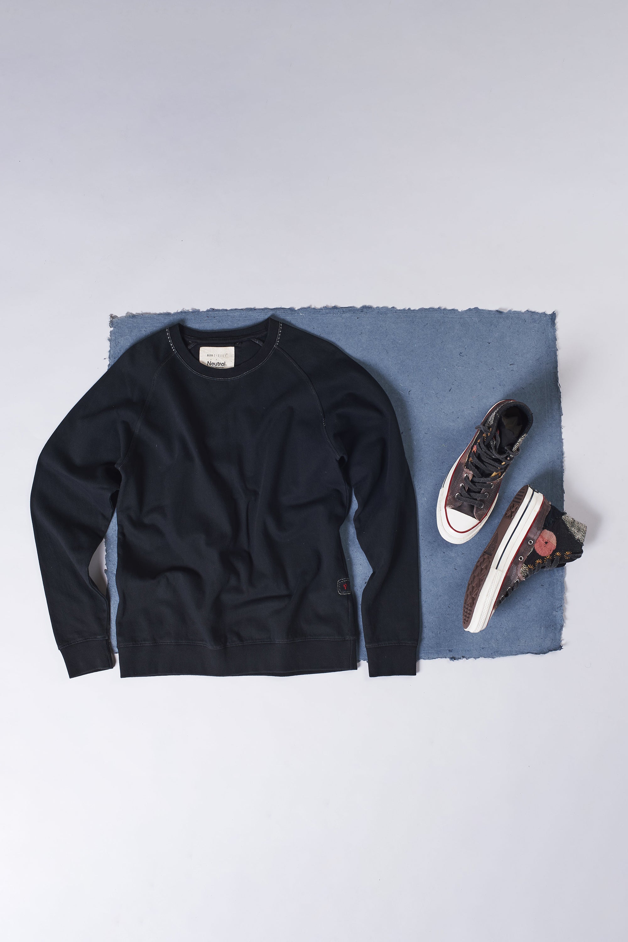 Black Sweatshirt And Converse Shoes