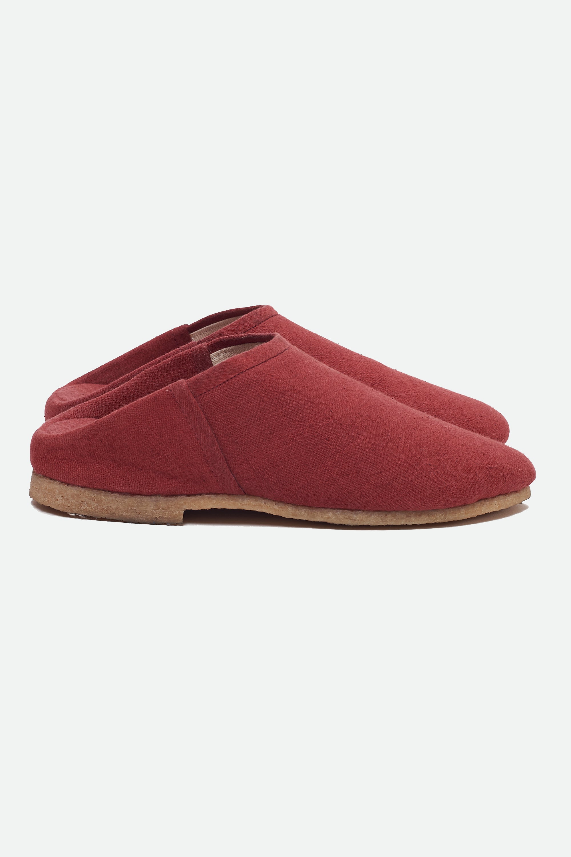 CRIMSON PINK HAND-MADE SLIP ON