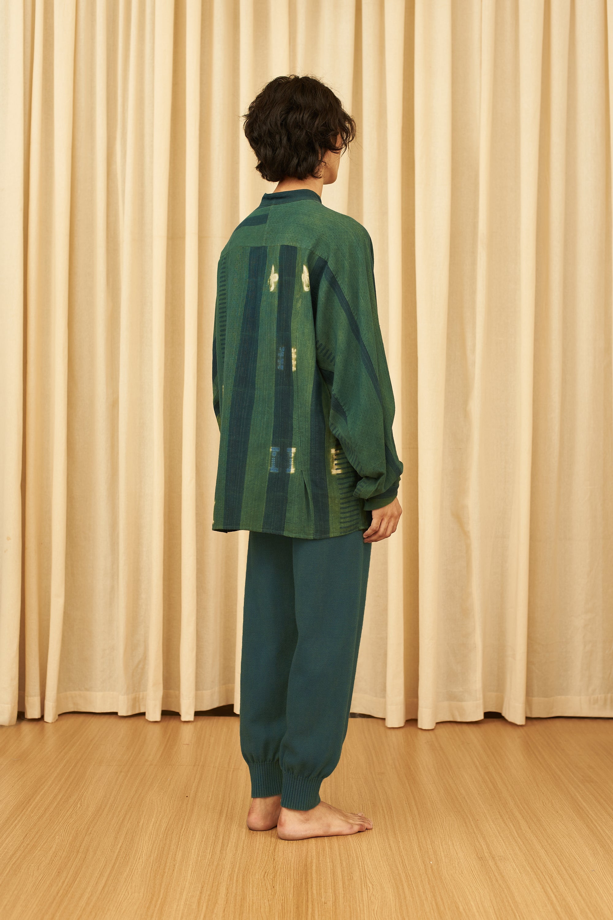 100% WOOL BOTTLE GREEN TROUSERS