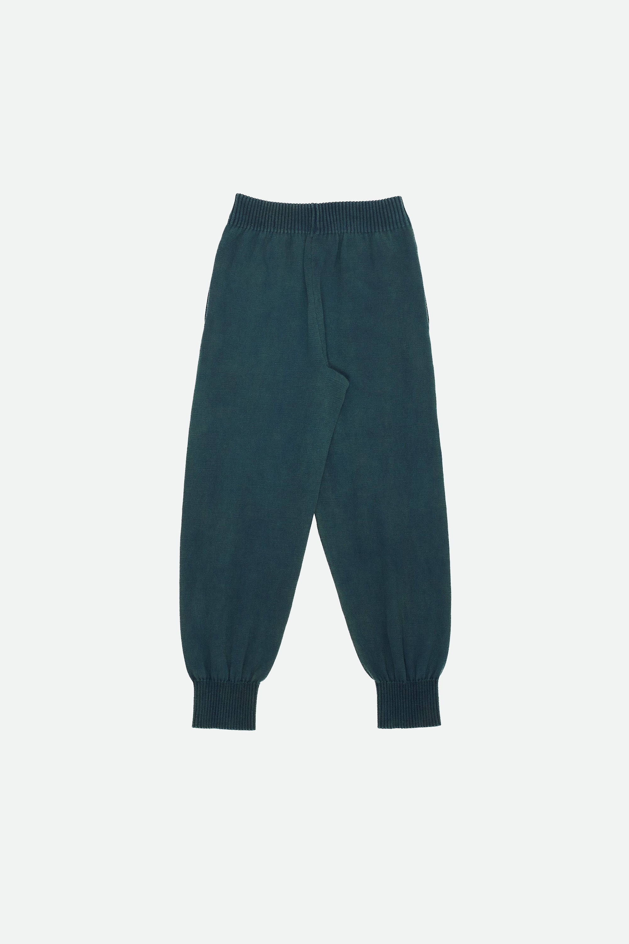 100% MERINO WOOL BOTTLE GREEN TROUSERS