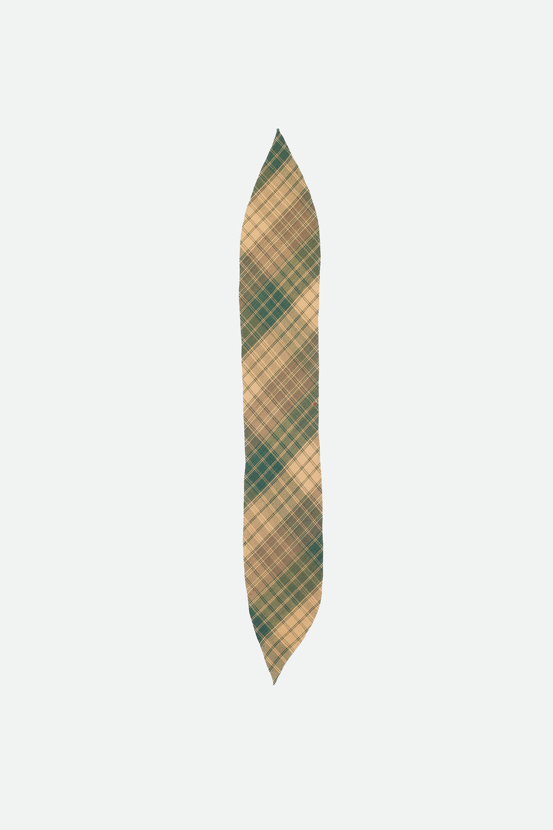 HAND-WOVEN PLAID BANDANA DYED IN NATURAL GREEN