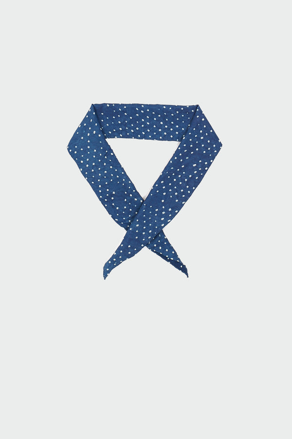 Indigo Silk Bandhani Bandana