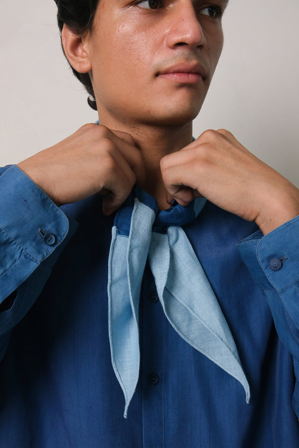 INDIGO PATCHWORK BANDANA