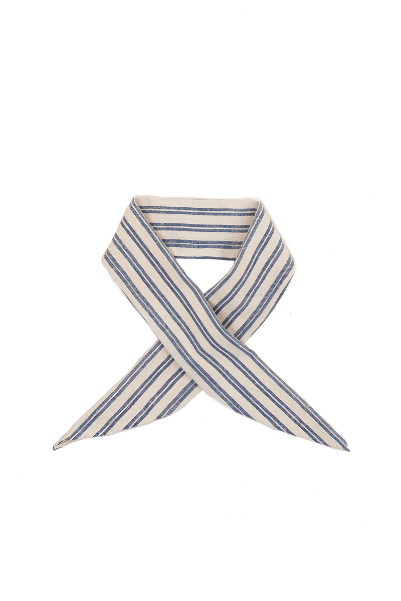 HAND-WOVEN INDIGO STRIPE BANDANA