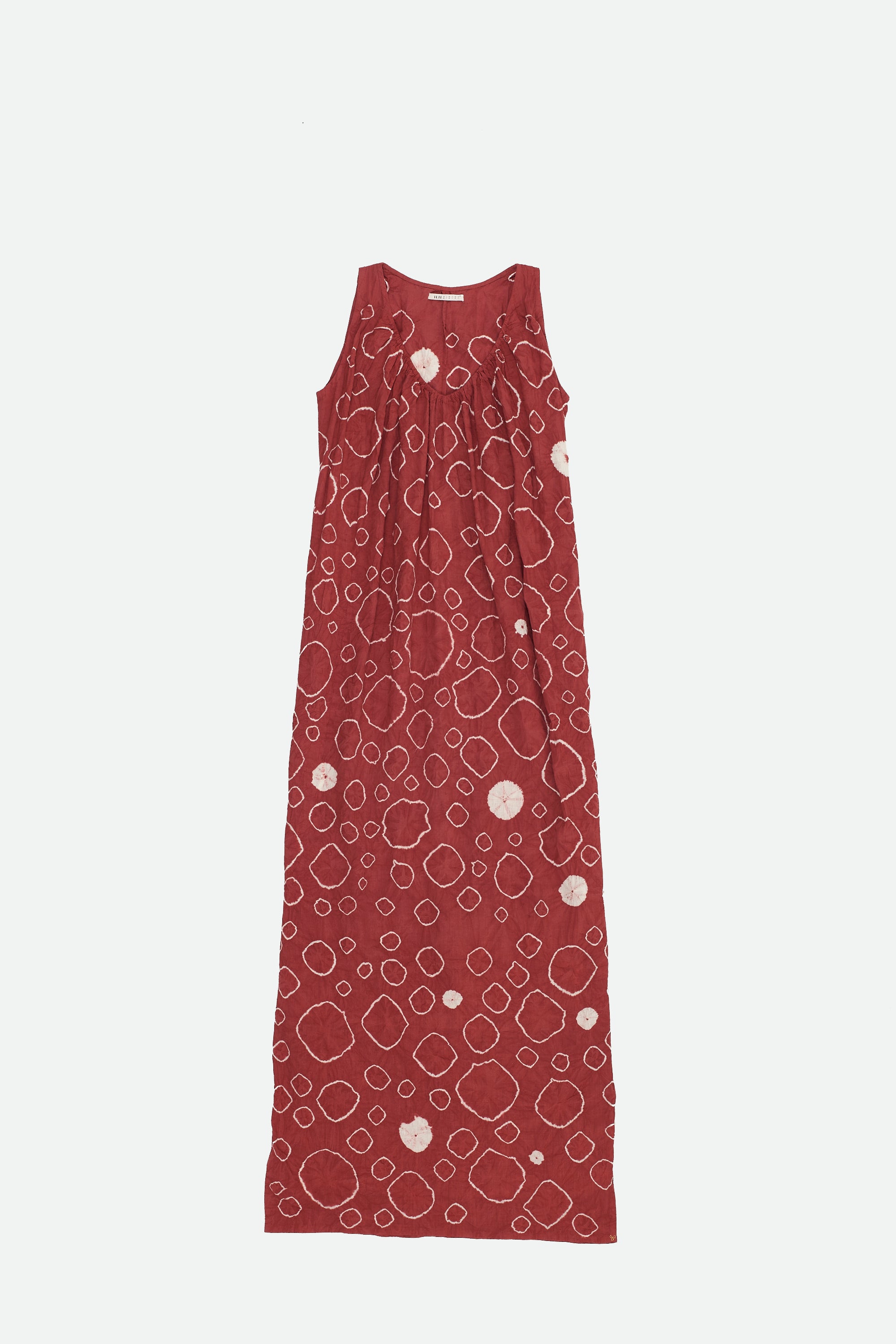 CRIMSON PINK SHIBORI SUMMER DRESS