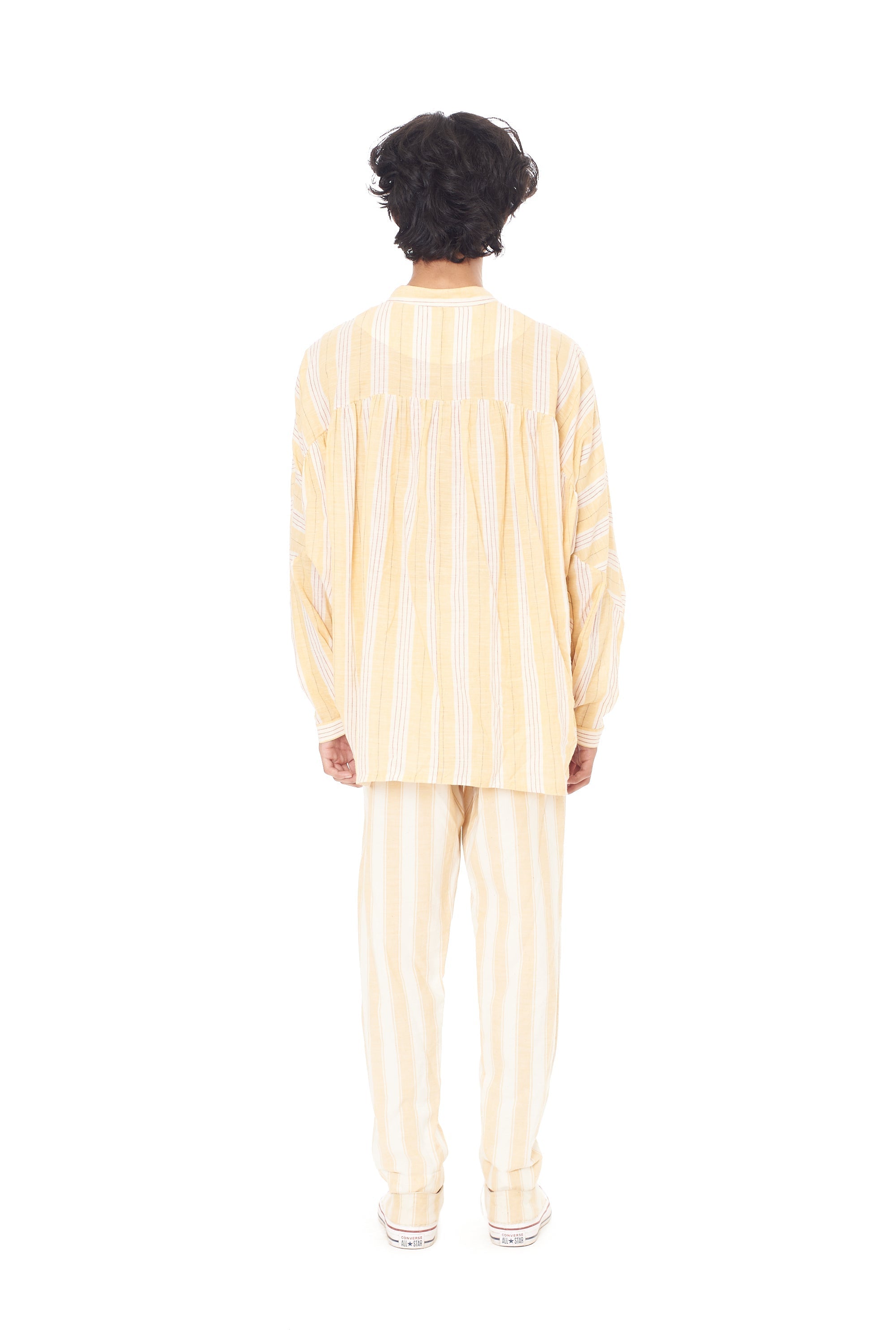 MANGO YELLOW YARN DYED FREE SPIRITED SHIRT
