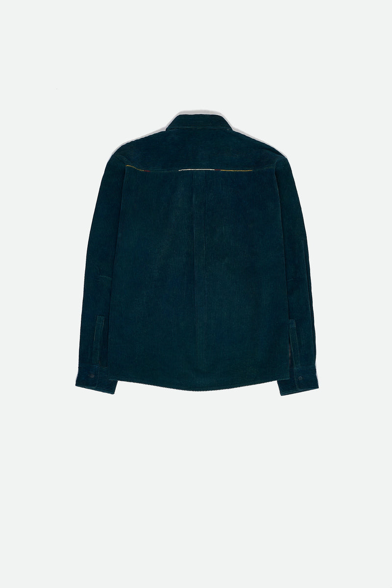 BOTTLE GREEN CORDUROY COTTON SHIRT