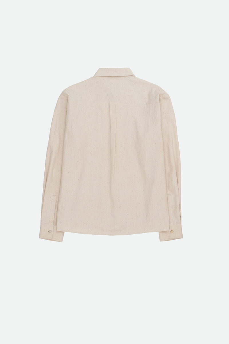 OFF-WHITE FINE COTTON PATCH POCKET SHIRT