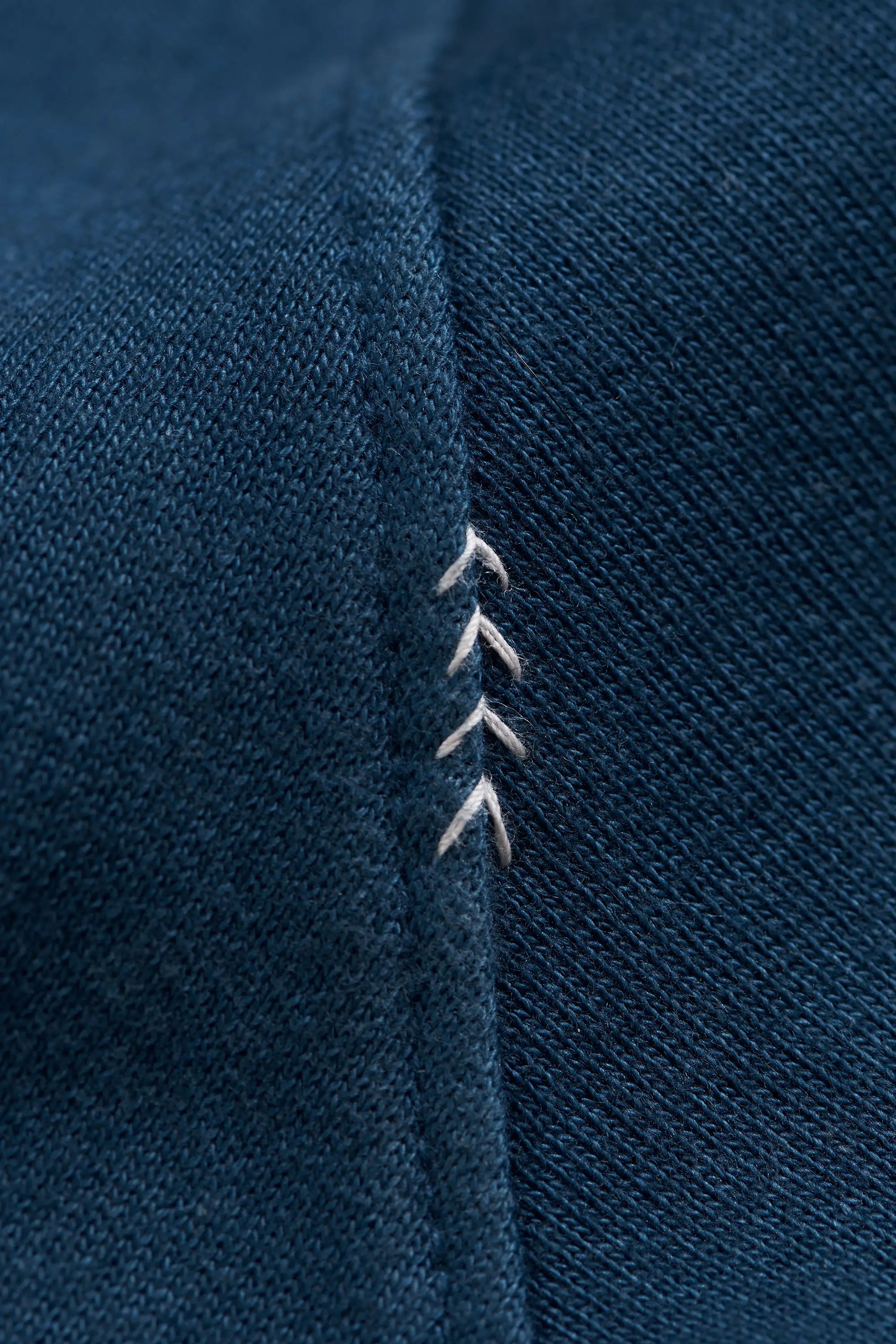 Cotton fabric close-up with hand details