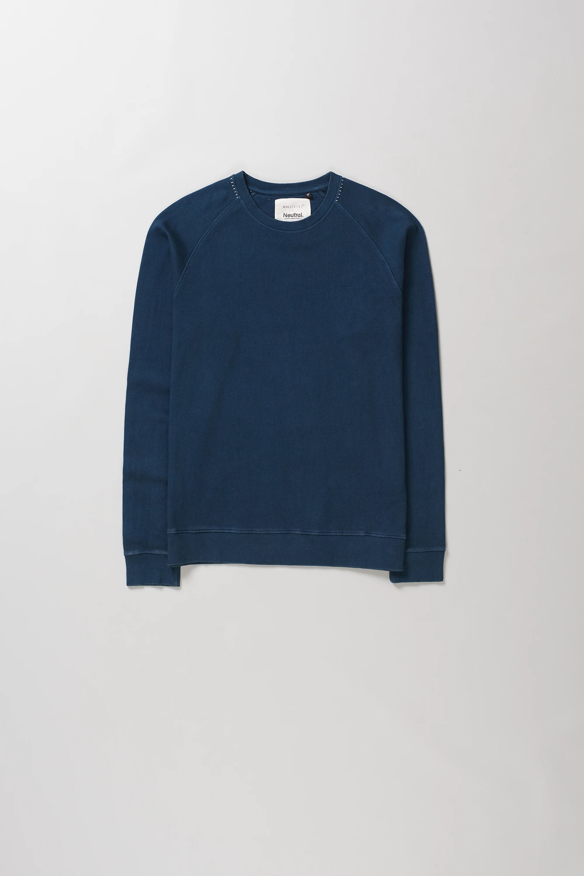 Front image of space blue cotton sweatshirt