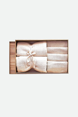 Ecru Organic Cotton Towel Box Set