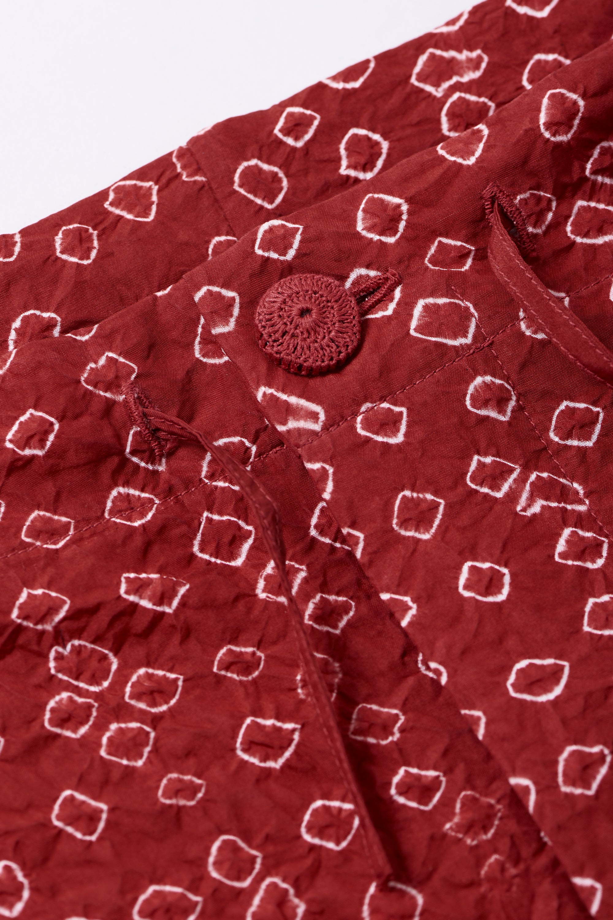 Crimson Pink Silk Bandhani Pants