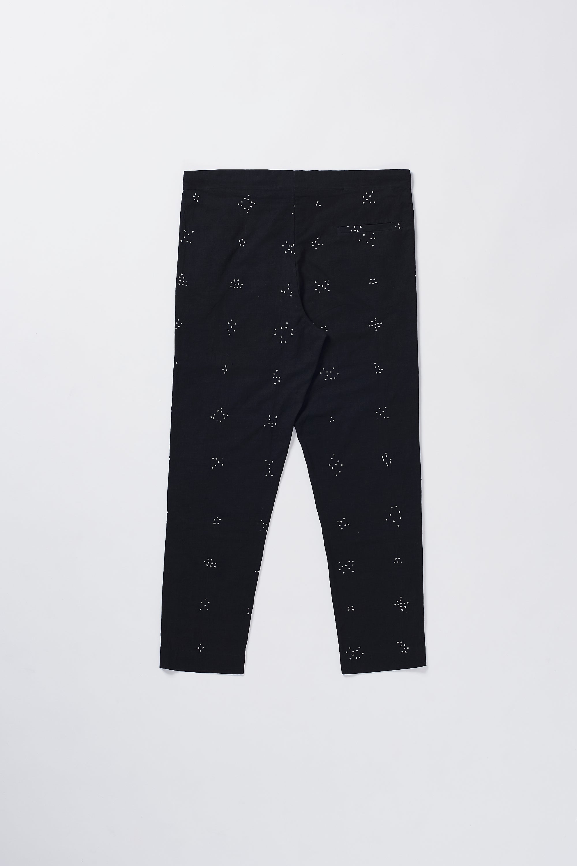 Bandhani String Pants in Black