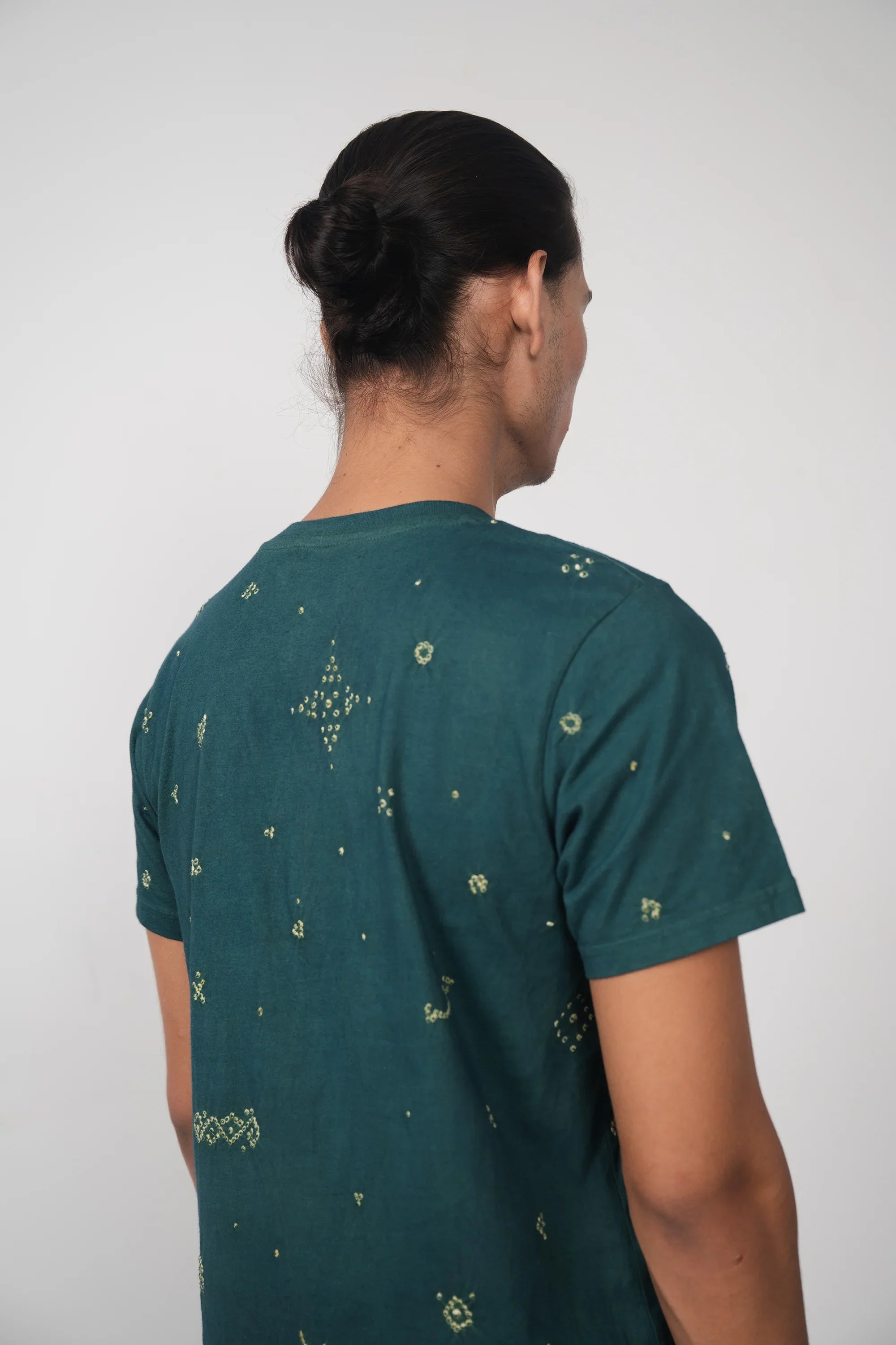 Bottle Green Bandhani Tee