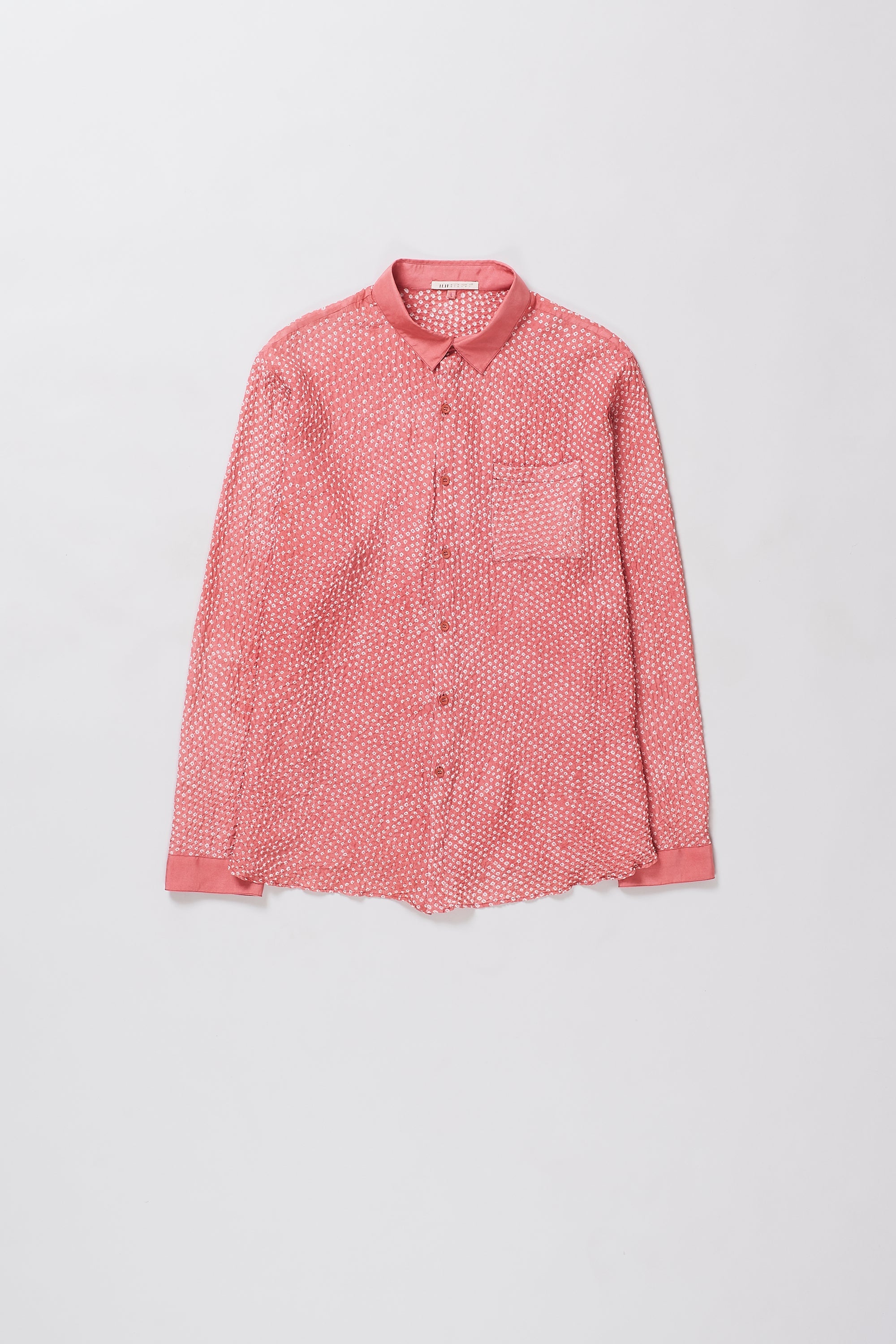 PINK WOOD DYED SILK BANDHANI SHIRT