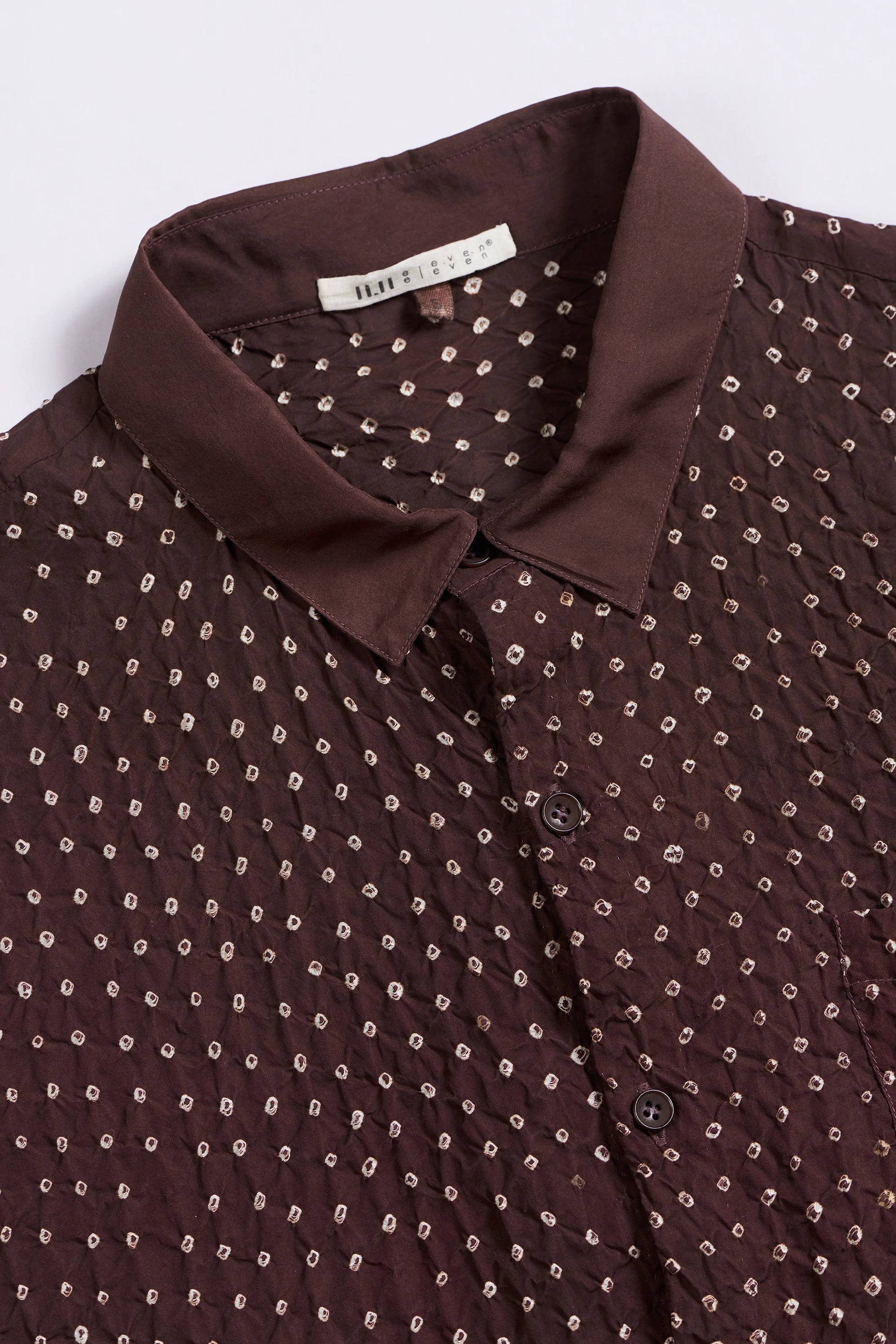 Burnt Umber Silk Bandhani Shirt