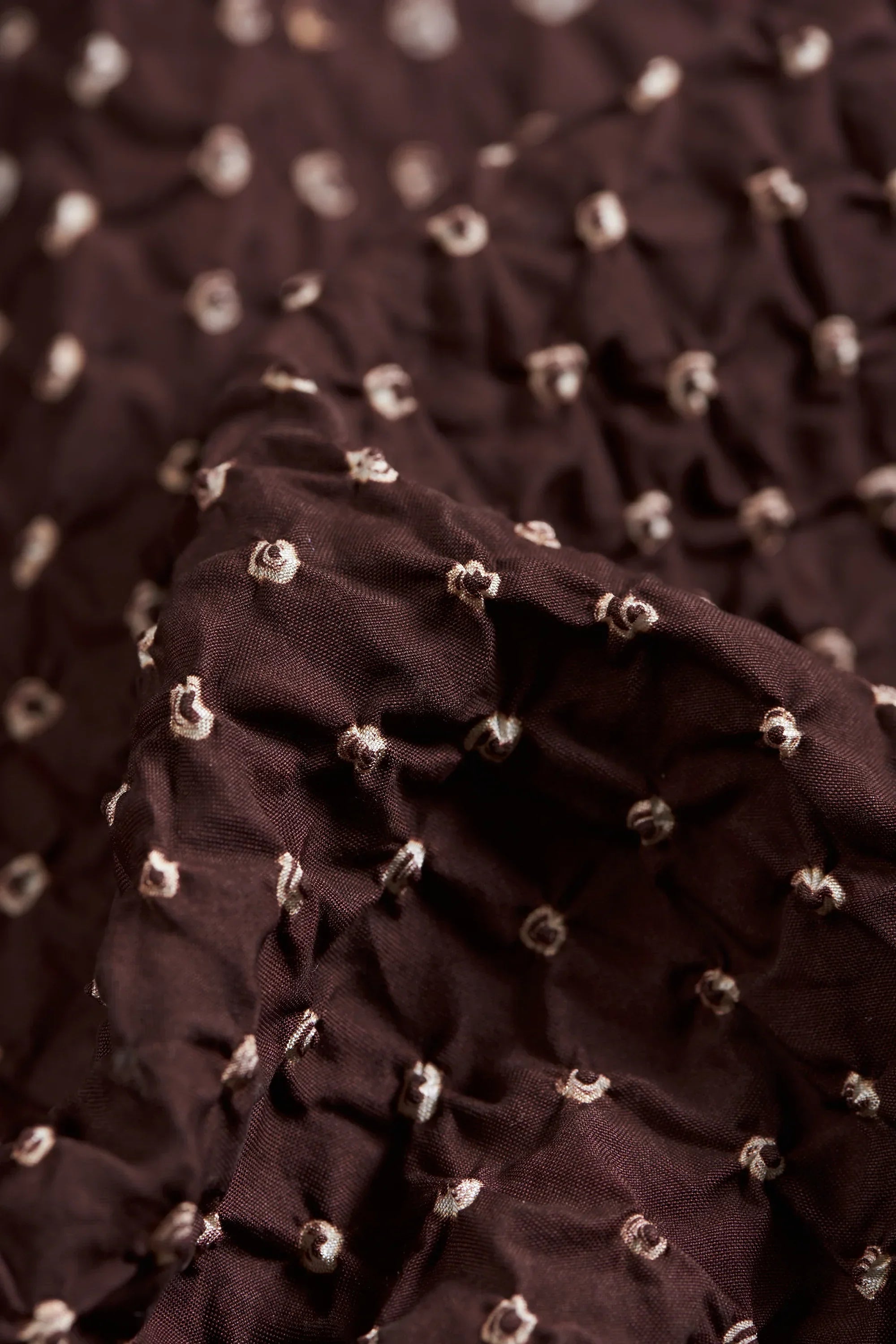 Burnt Umber Silk Bandhani Shirt