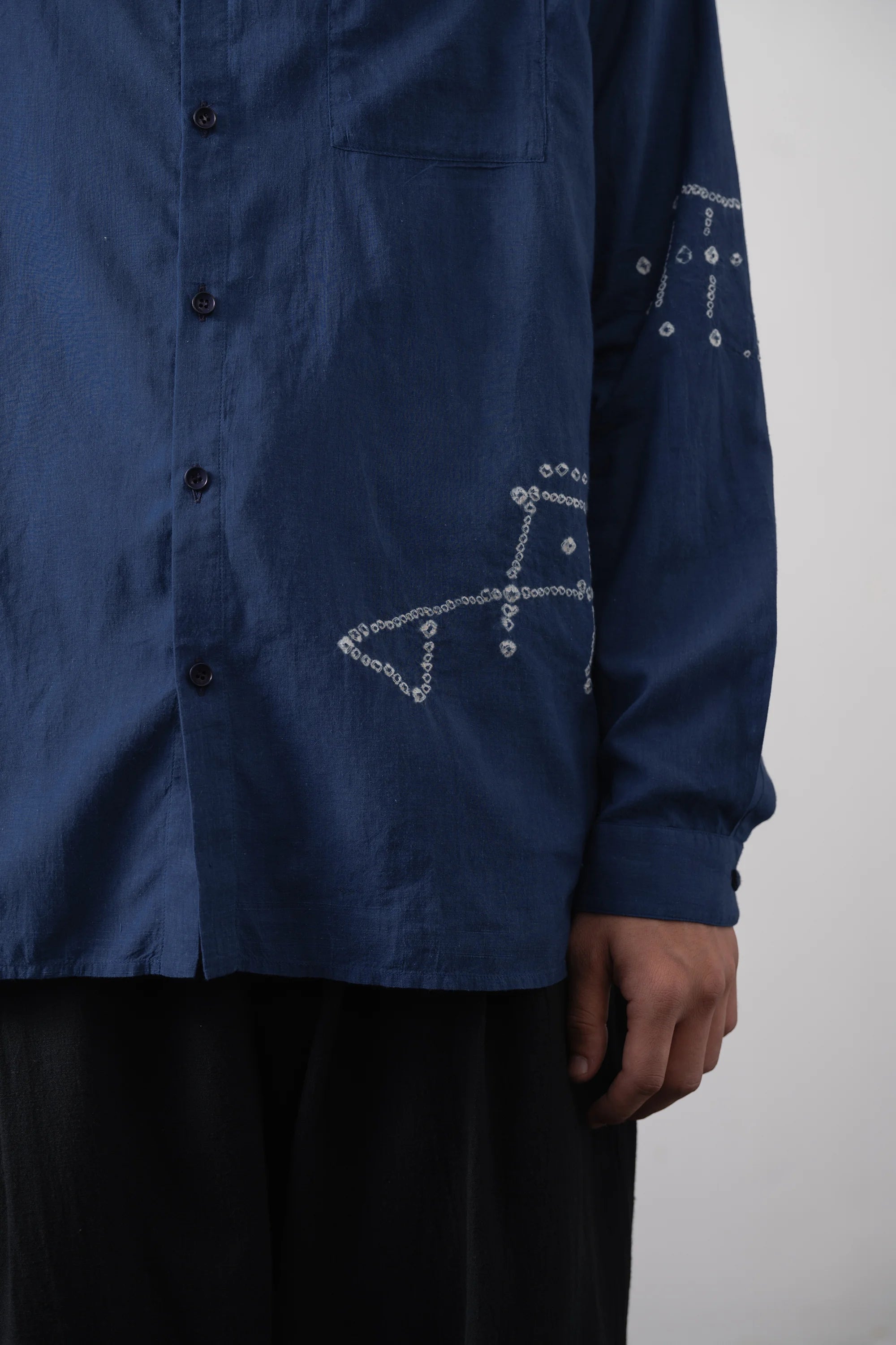 Lovers Shirt with Sargasso Bandhani Motifs