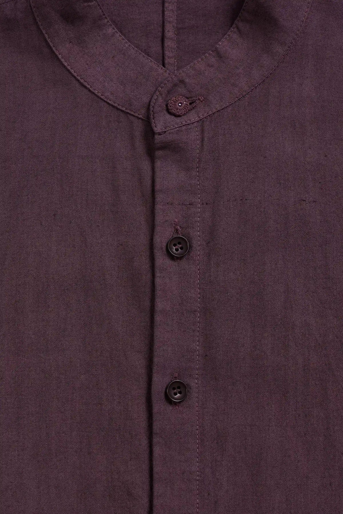 Bandhani Macca Shirt in Purple Red