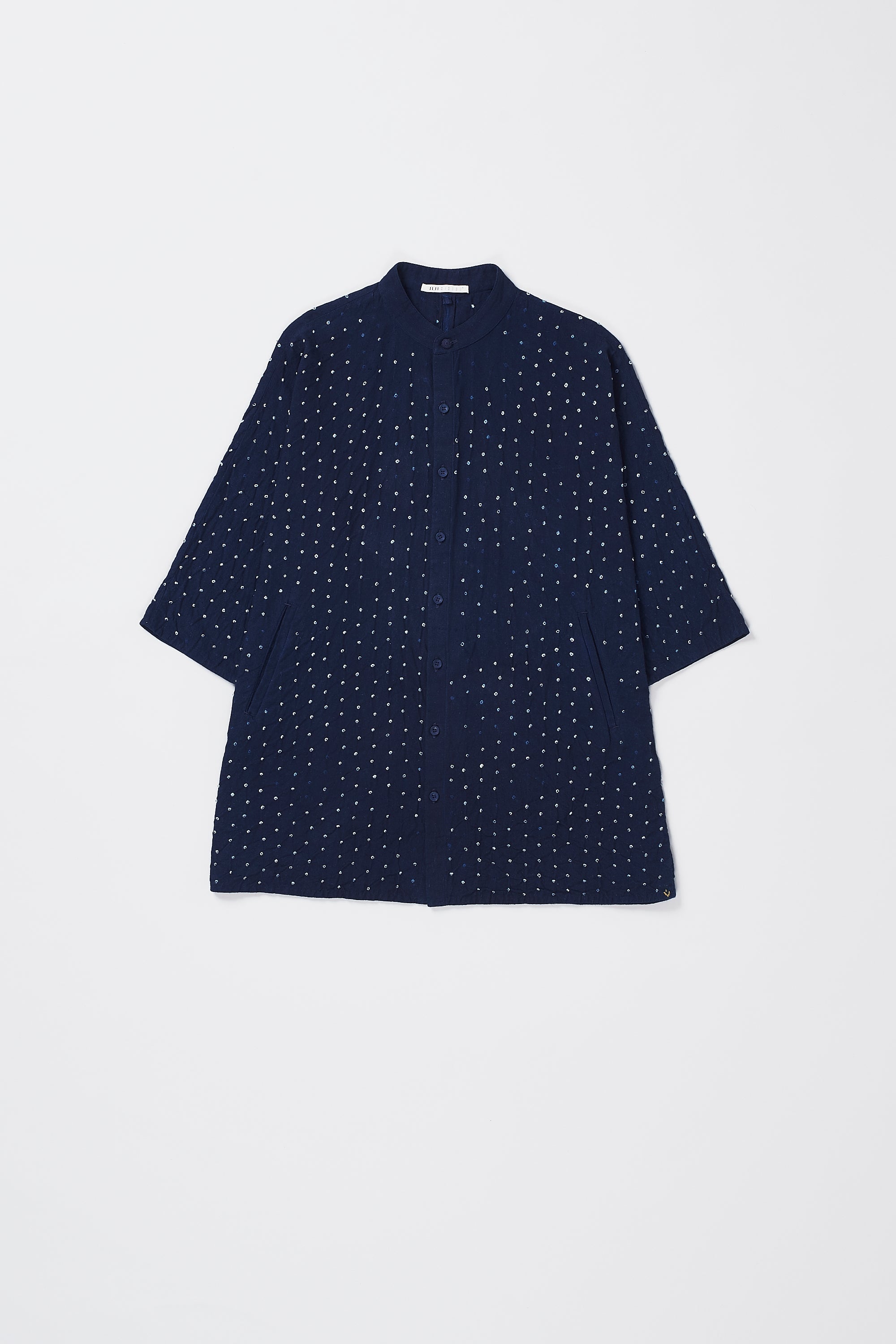 All-Over Bandhani Kimono Half Sleeve Shirt