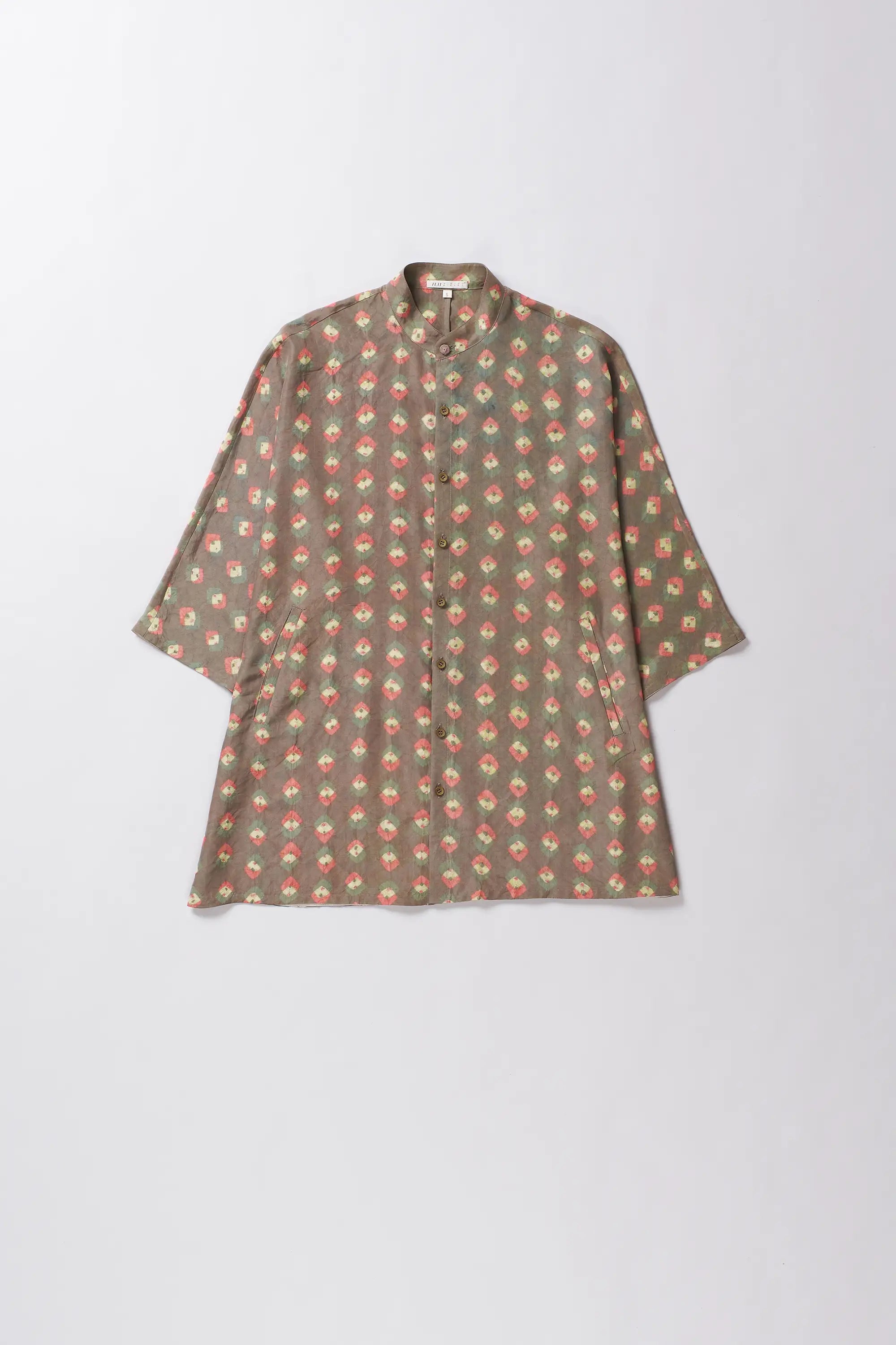 Macca Bandhani Silk Shirt