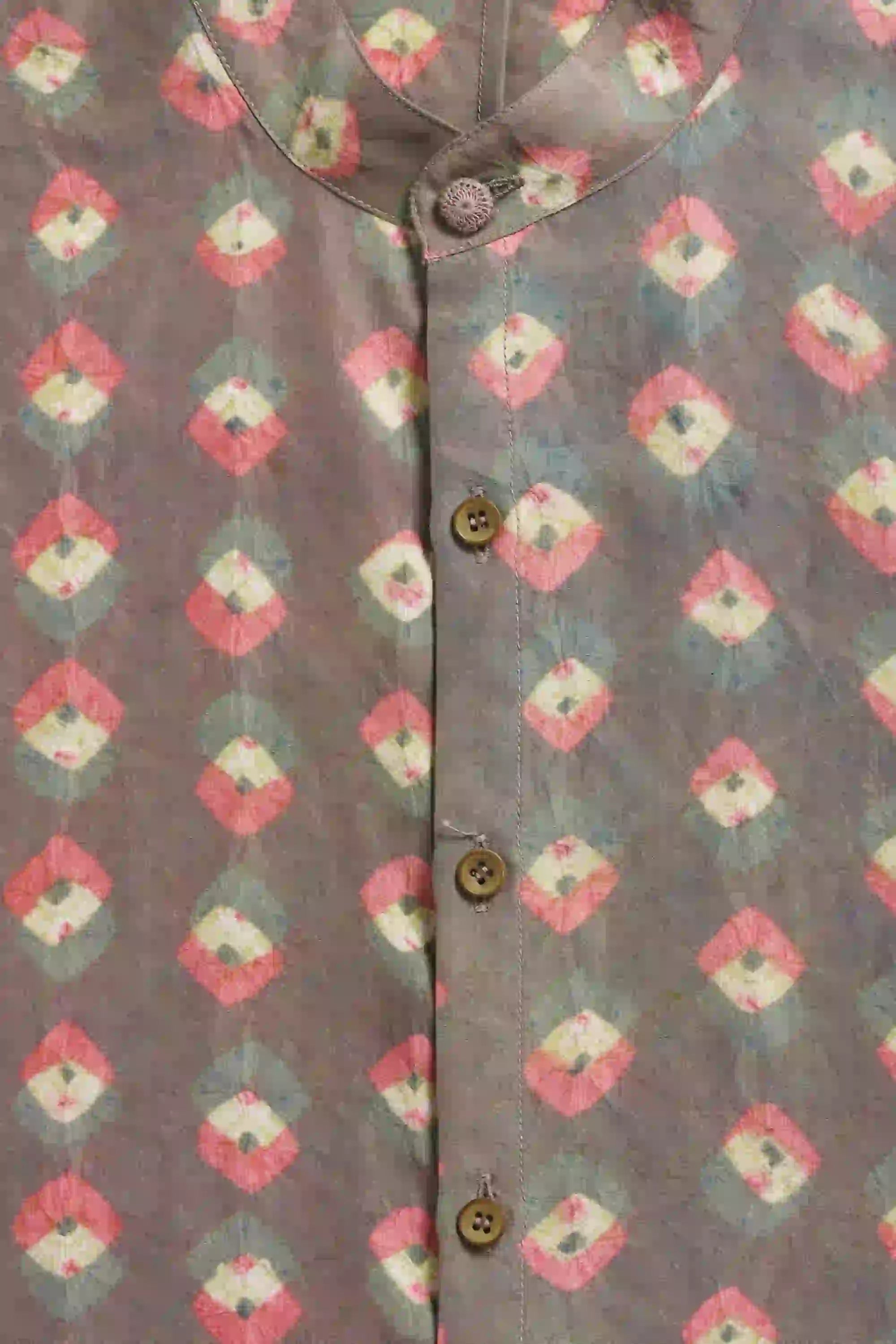 Macca Bandhani Silk Shirt