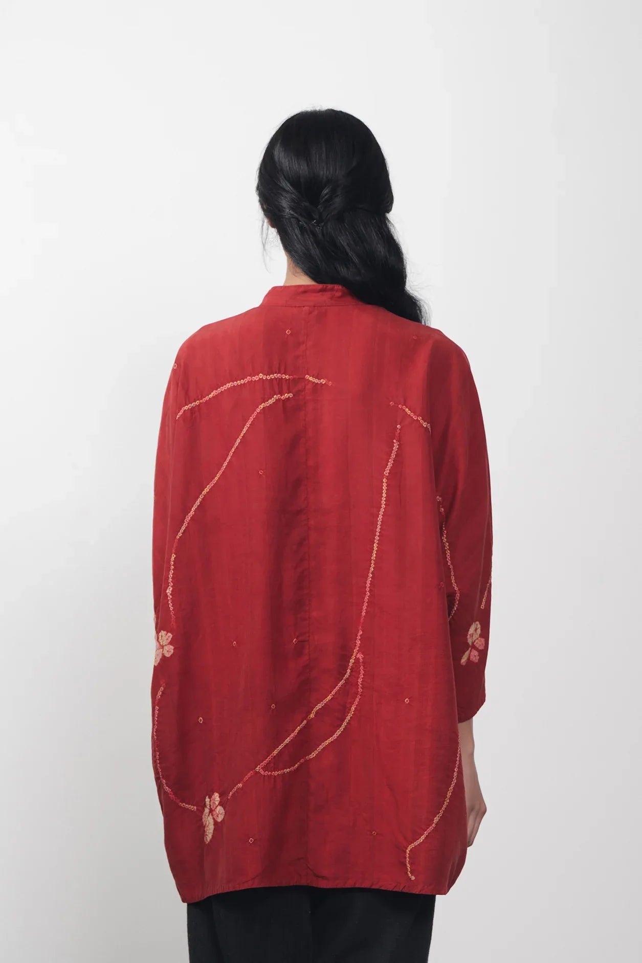 Kimono Sleeve Red Shirt