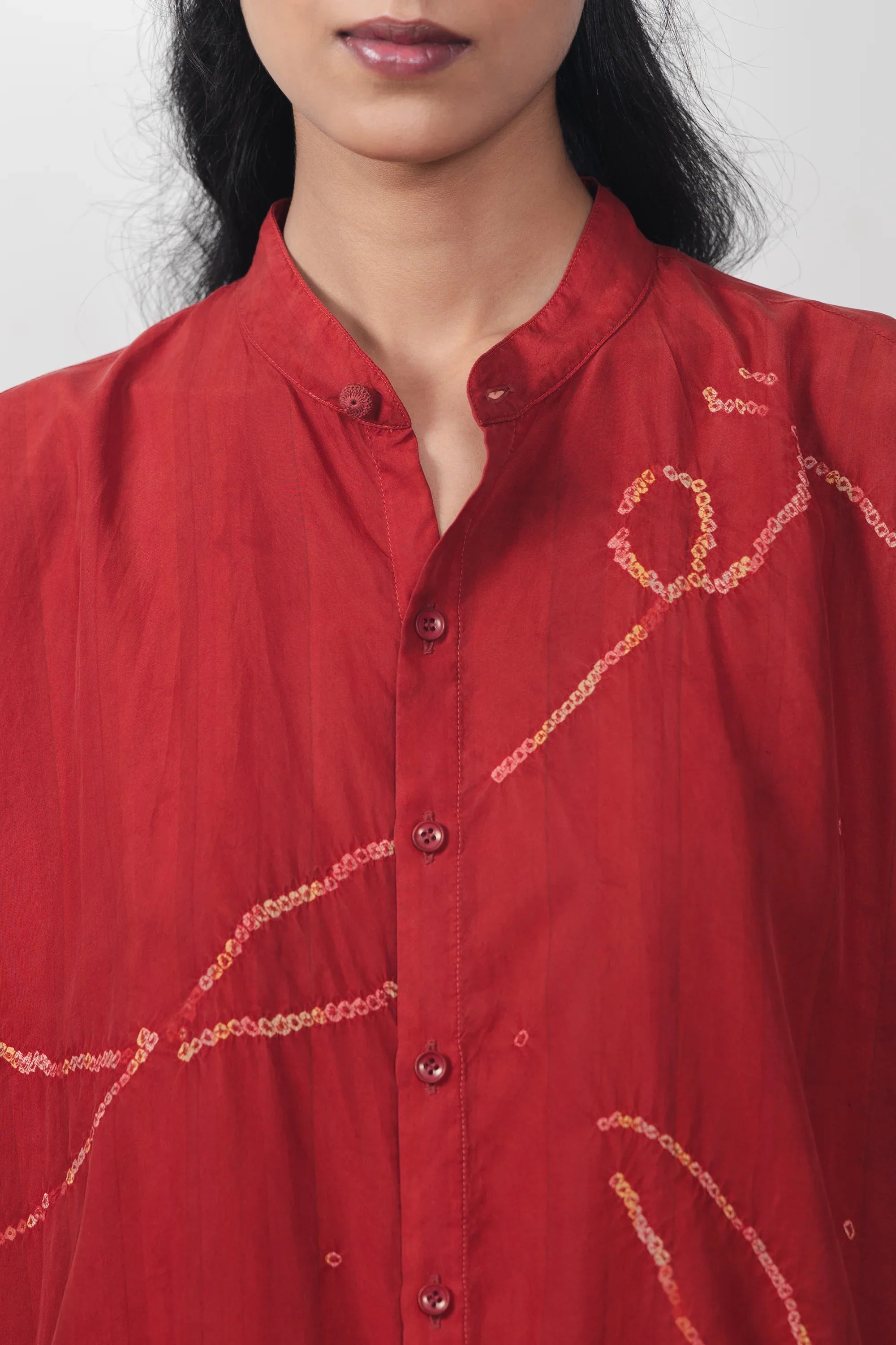Kimono Sleeve Red Shirt
